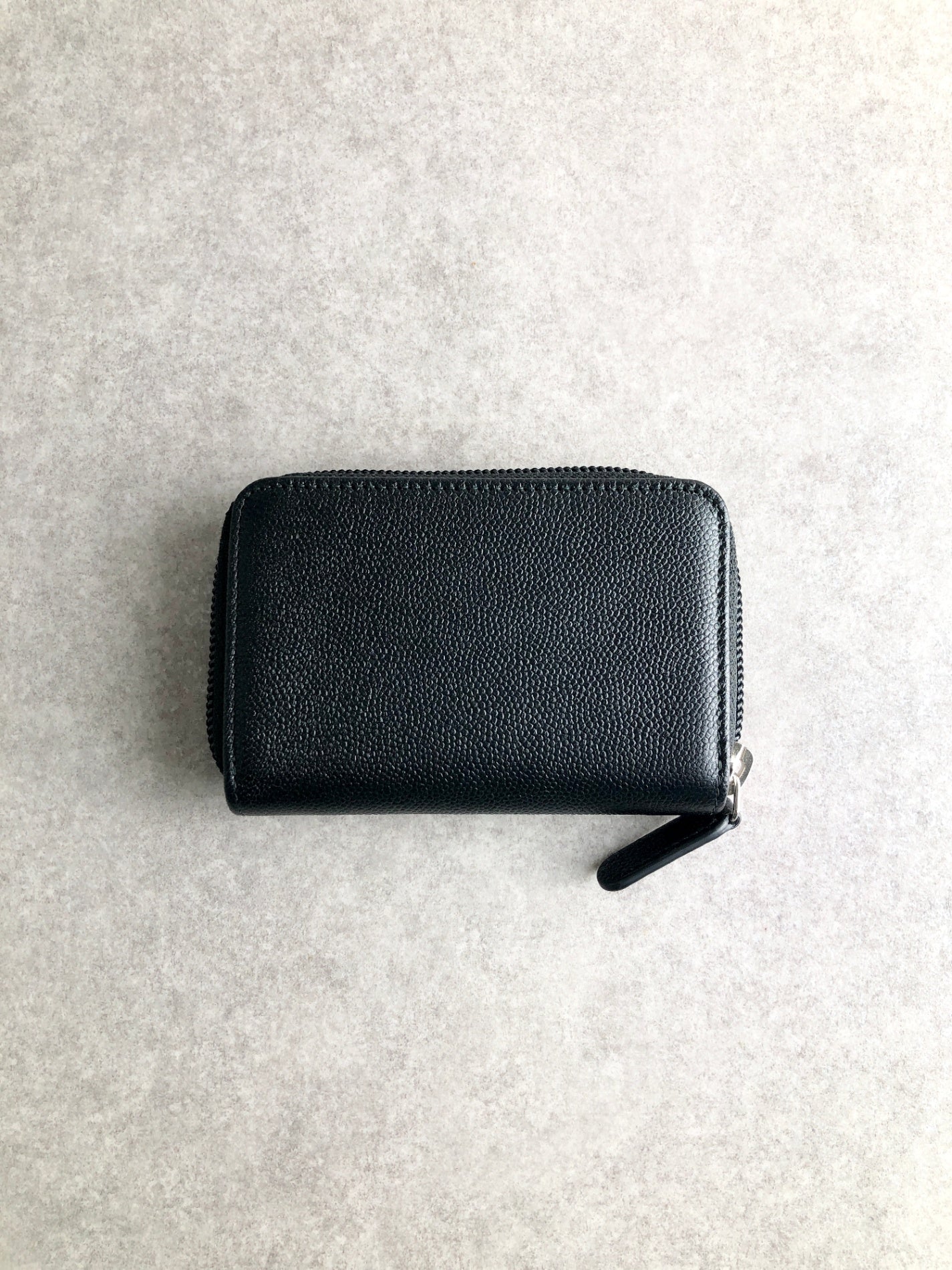 CHANEL Coco Mark Coin Purse Black Vintage e6jtzt