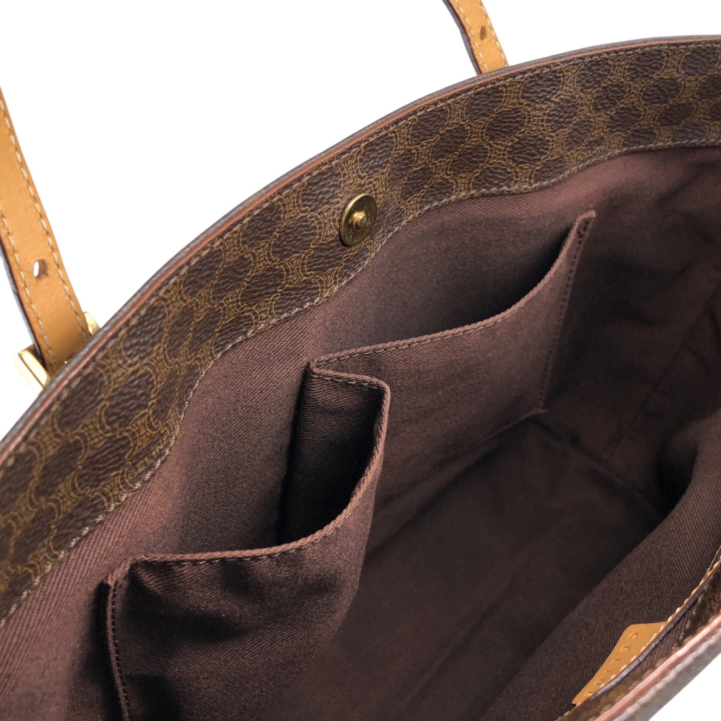 CELINE Macadam Totebag Brown Vintage 8azhcw