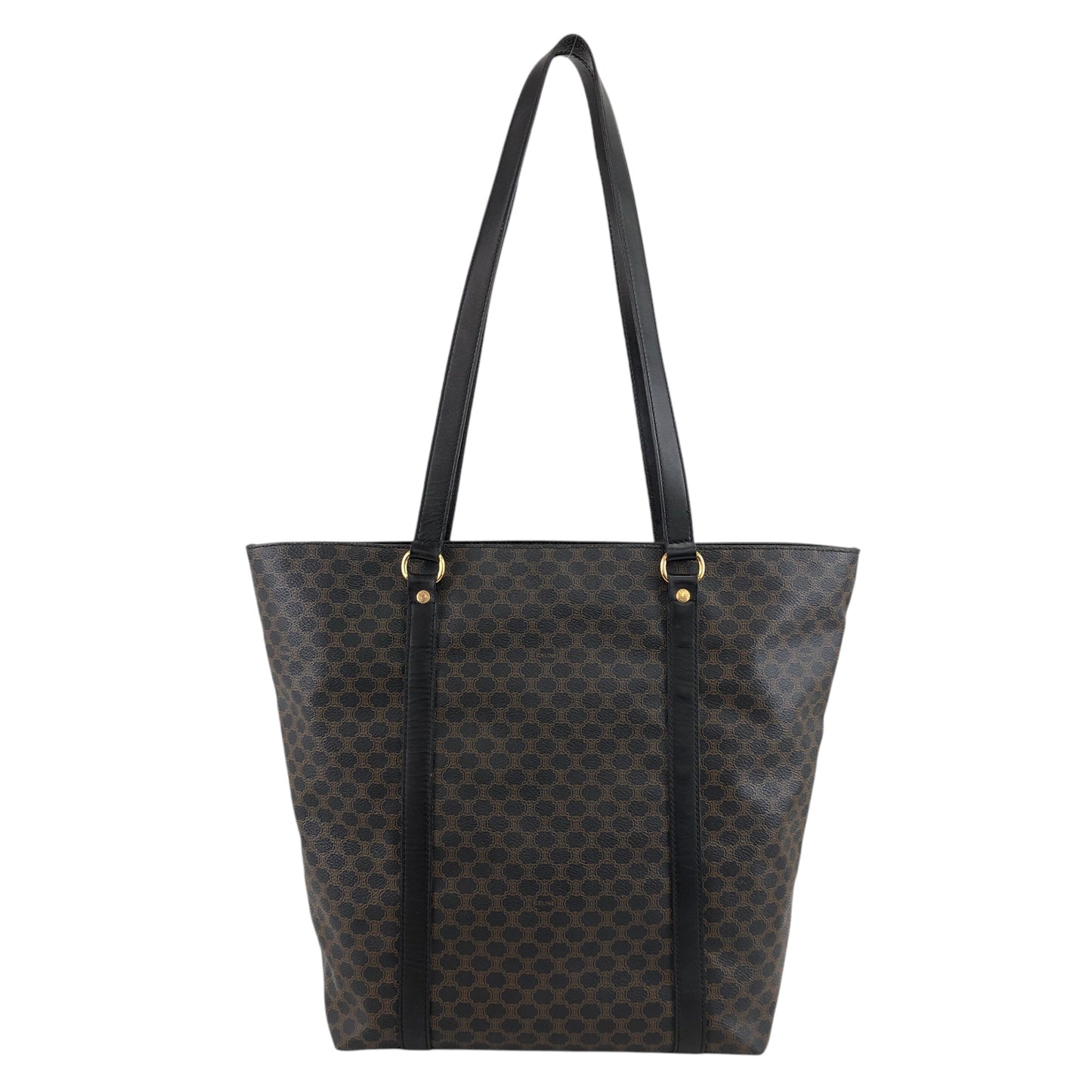 CELINE Macadam Blason Shoulder bag Totebag Black Vintage kxsx5u