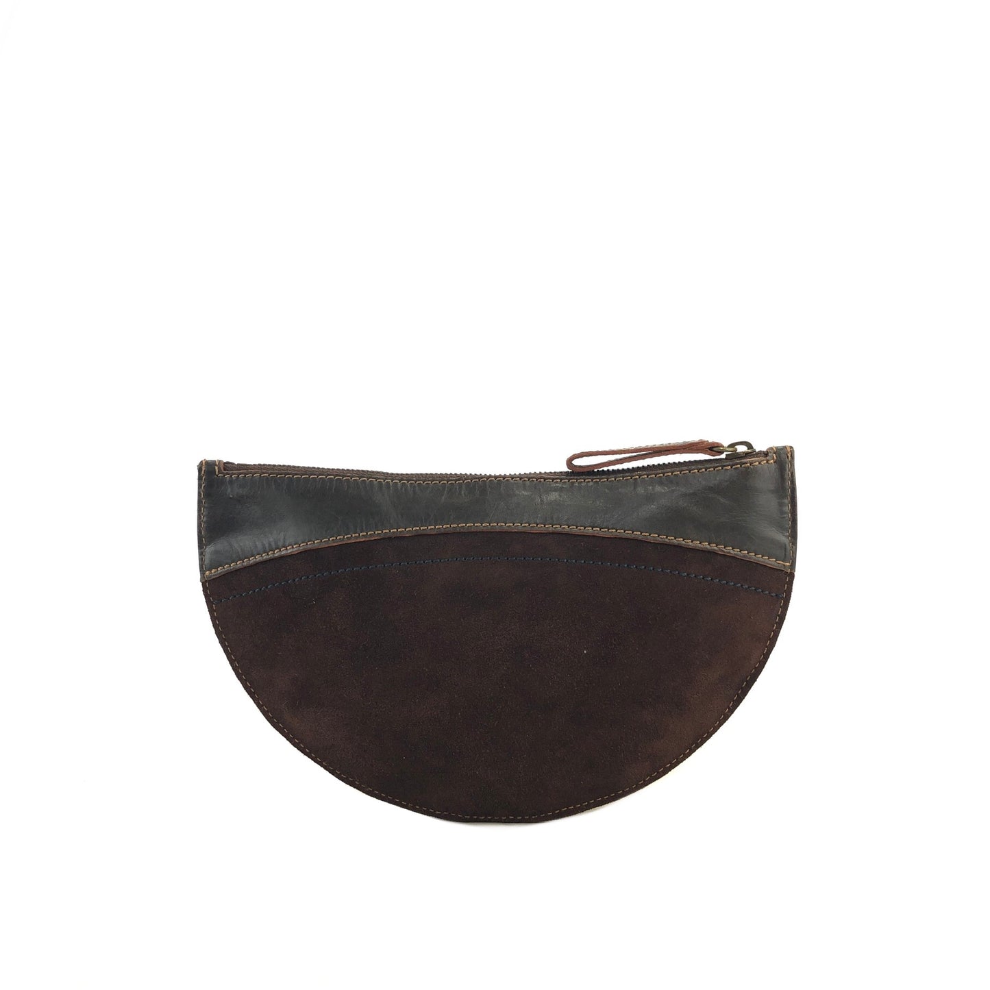 LOEWE Anagram Suede Leather Pouch Brown Vintage xww4yf
