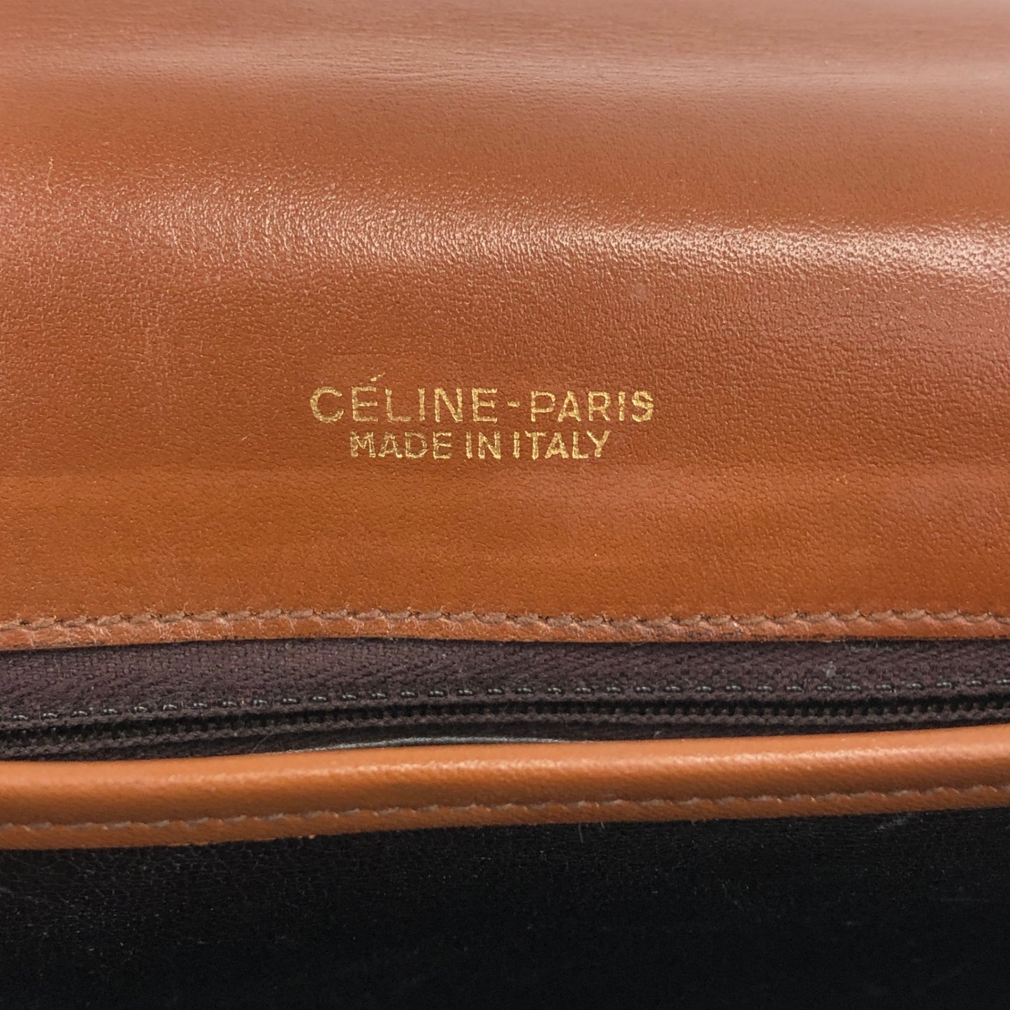 CELINE Macadam Blason Shoulder bag Brown Vintage aimcin