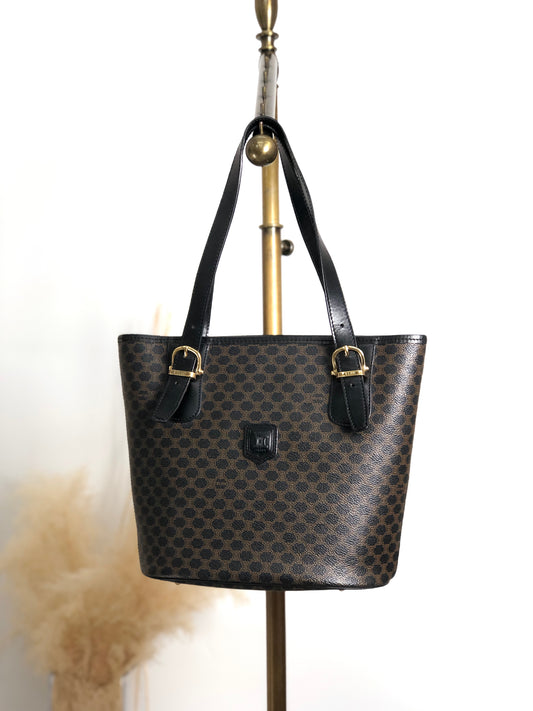 CELINE Macadam Blason Totebag Black Vintage jxzimy