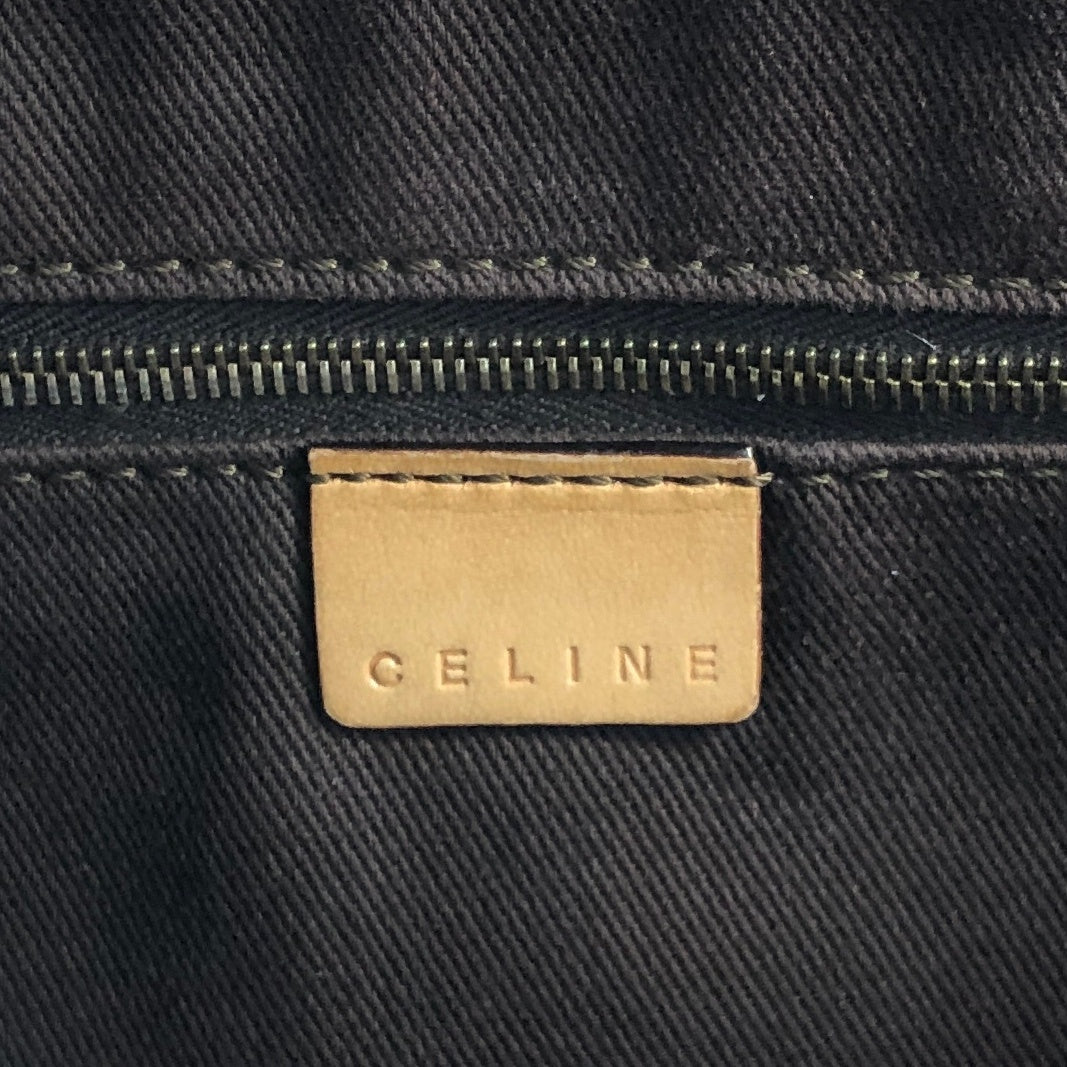 CELINE Macadam Double Pocket Shoulder bag Brown Vintage a3bmb4