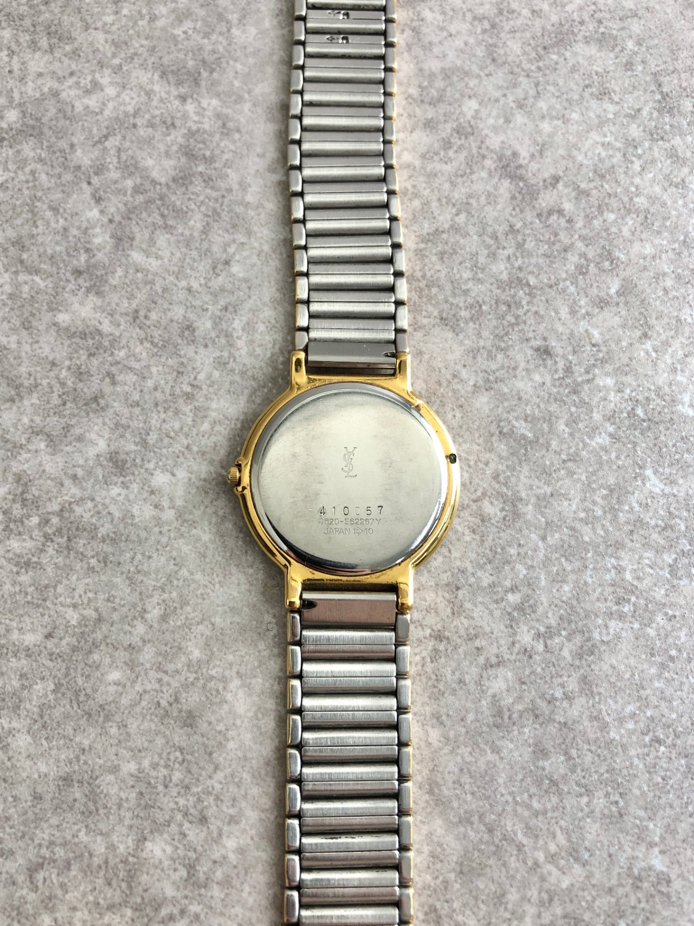 Yves Saint Laurent Quartz Watch Silver×Gold Vintage msfizj