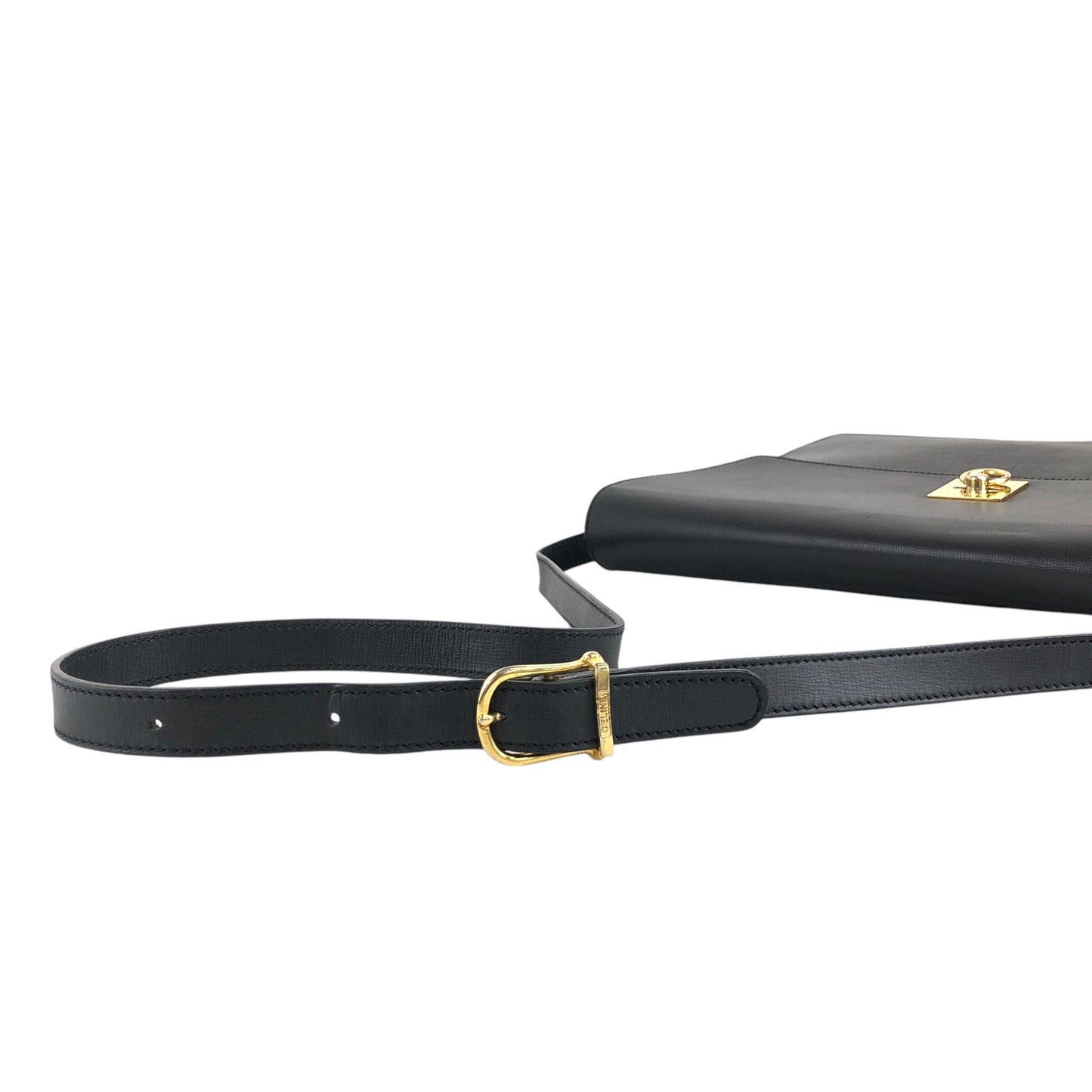 CELINE Gancini Shoulder bag Black Vintage 5p7kss