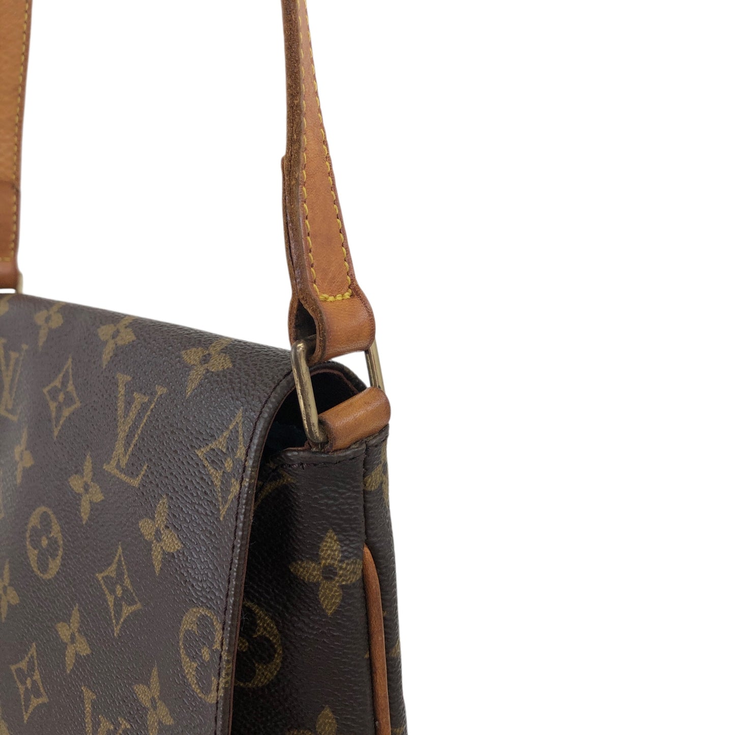 LOUIS VUITTON Monogram Shoulder bag Brown Vintage ga4vru