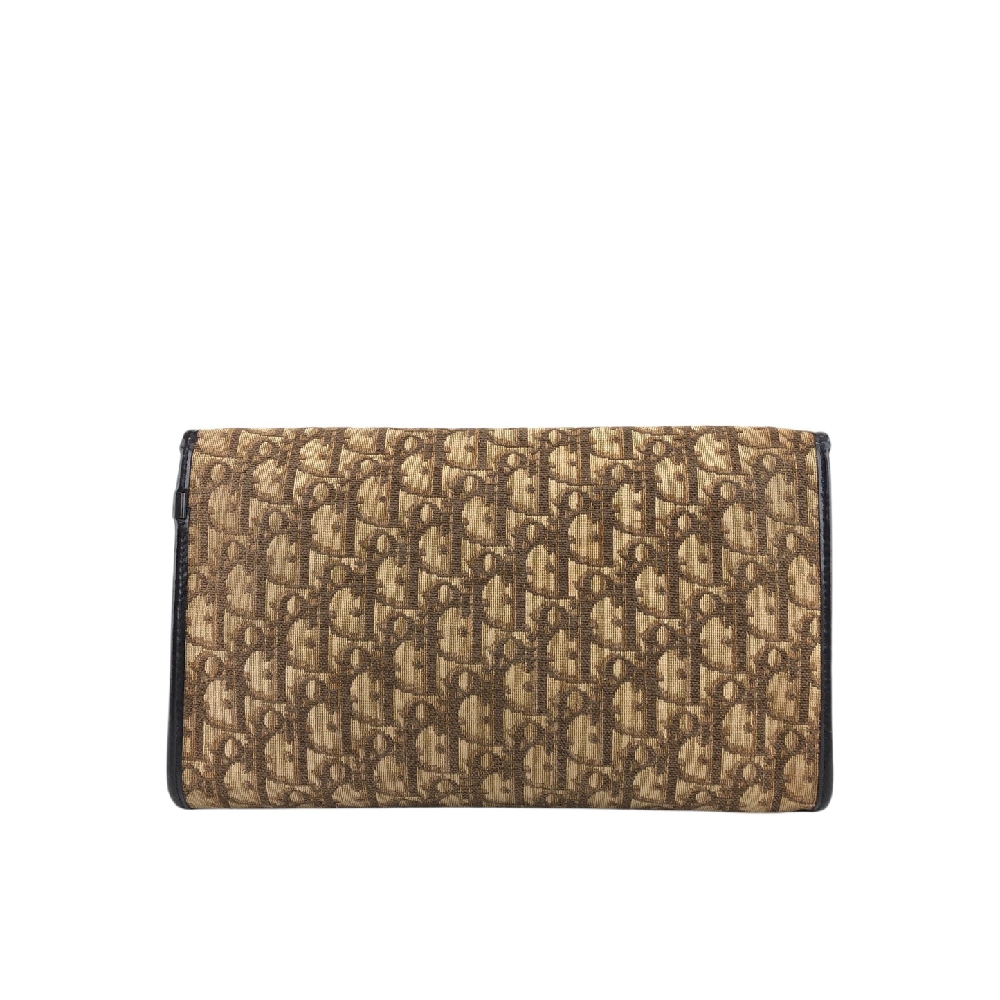 Christian Dior Trotter CD Logo 鏈條單肩包 棕色 復古 ctc6u5