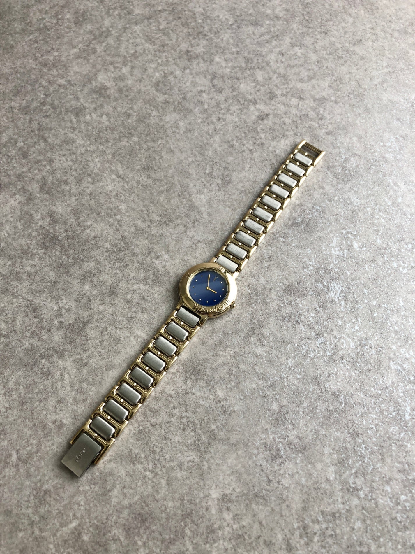 Yves Saint Laurent Quartz Watch Silver×Gold Vintage x54af4