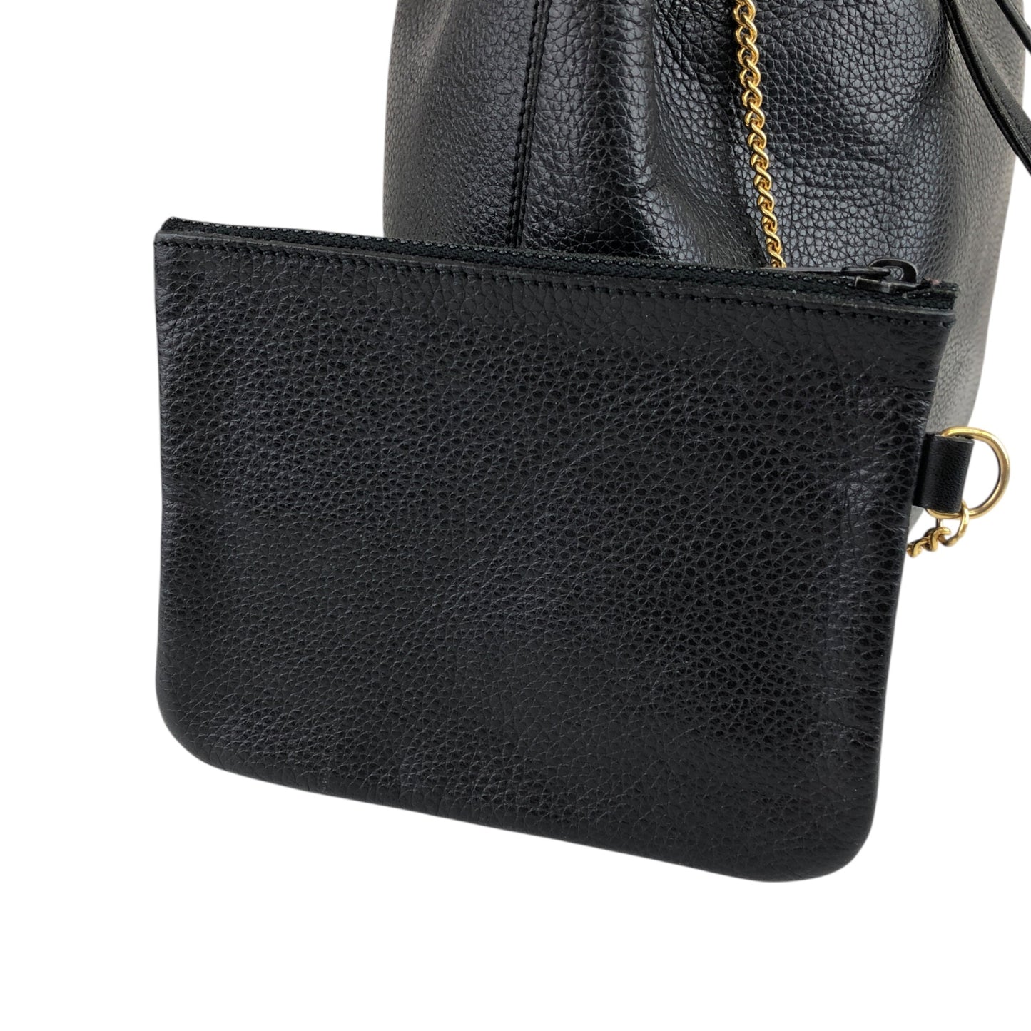 CELINE Toggle Clasp Backpack Black Vintage u7henu
