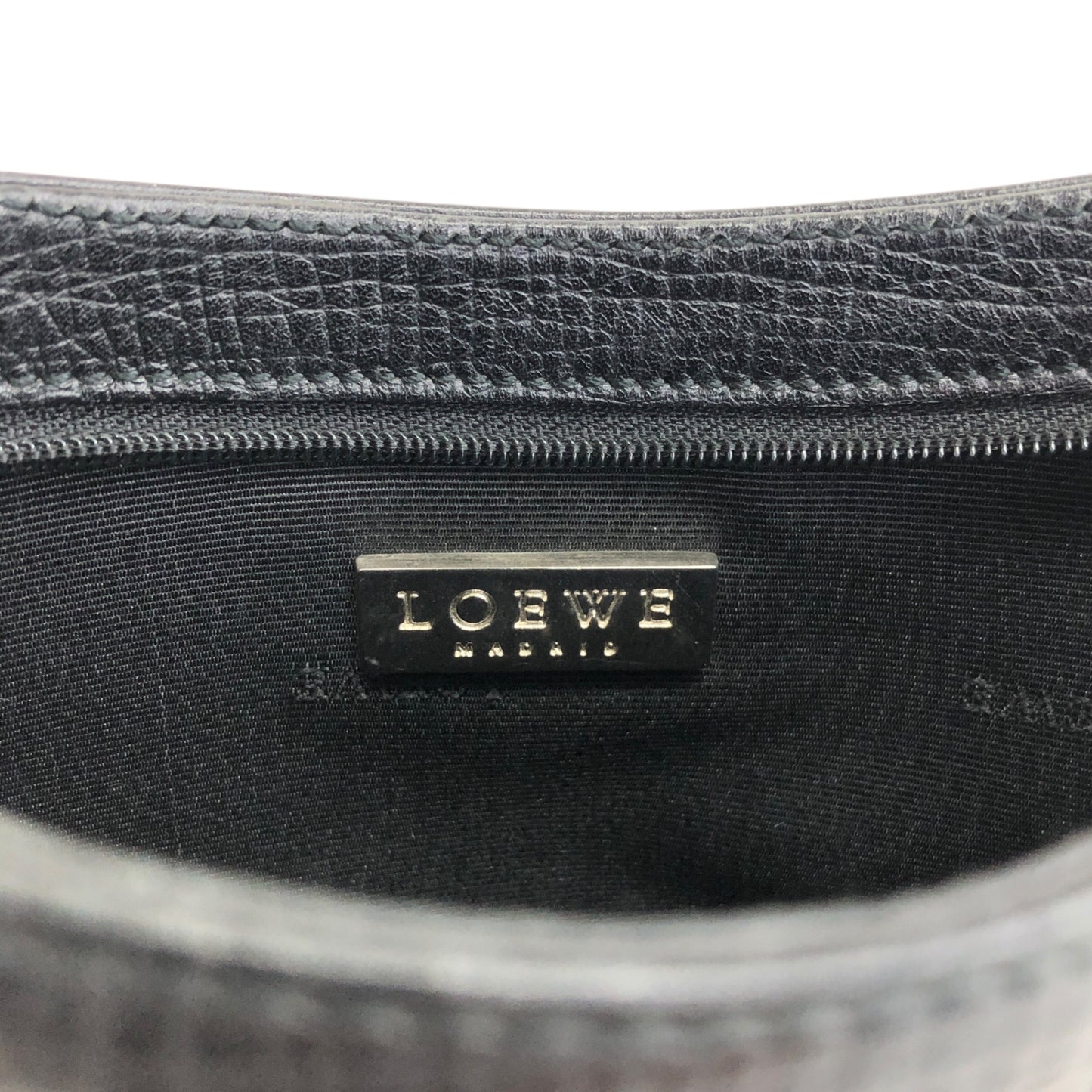 LOEWE Logo Embossed Small Handbag Black Vintage dxvbfj