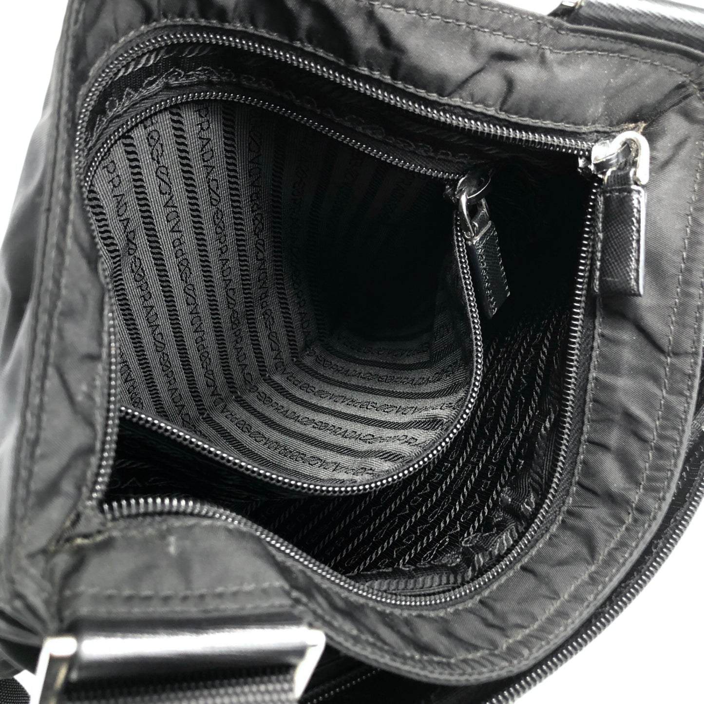 PRADA Triangle Logo Shoulder bag Black Vintage jbnjag