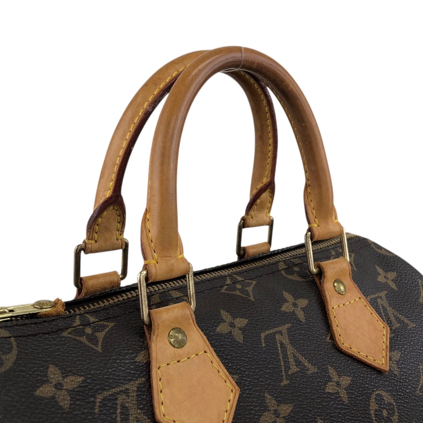 LOUIS VUITTON Monogram Small Boston bag Handbag Brown Vintage ffjgk5
