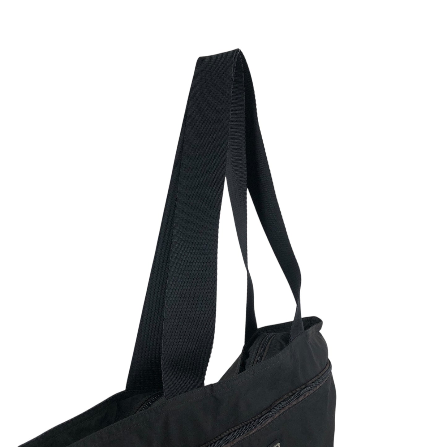 PRADA Tessuto Triangle Logo Shoulder bag Totebag Black Vintage sxxj7i