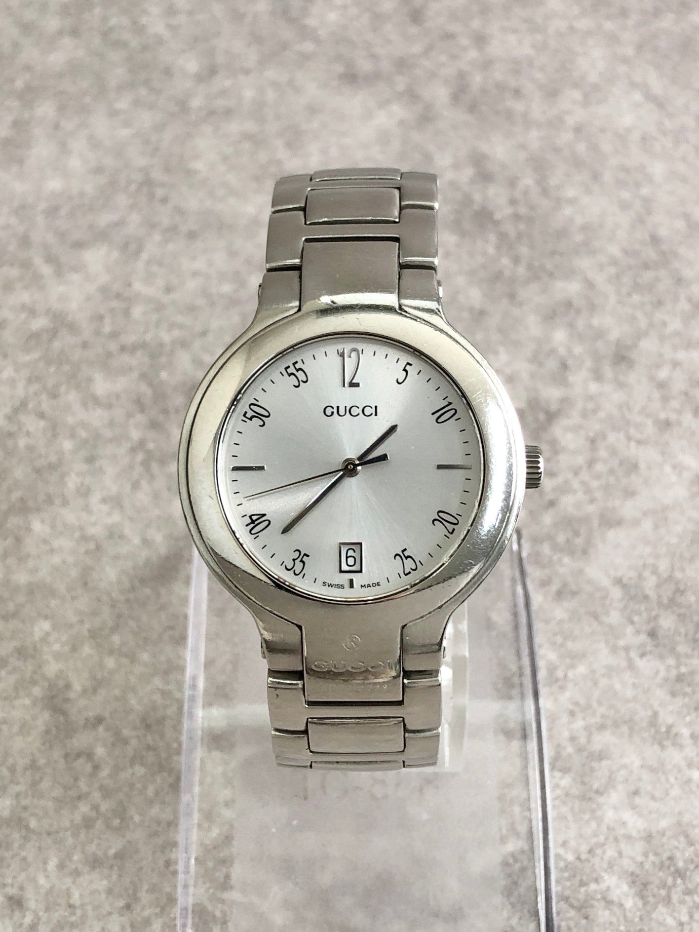 GUCCI Quartz Watch Silver 8900M Vintage bdju4h