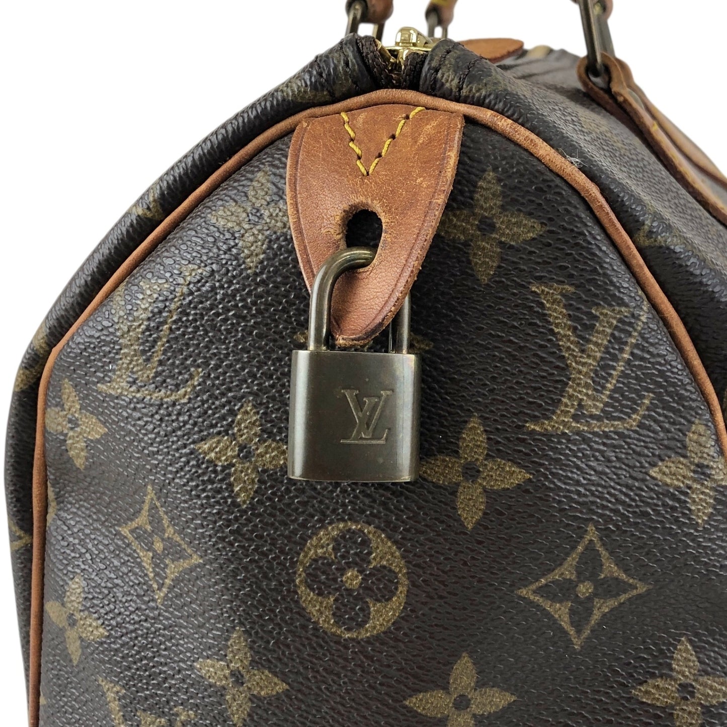 LOUIS VUITTON Monogram Small Boston bag Handbag Brown Vintage 7ppyum
