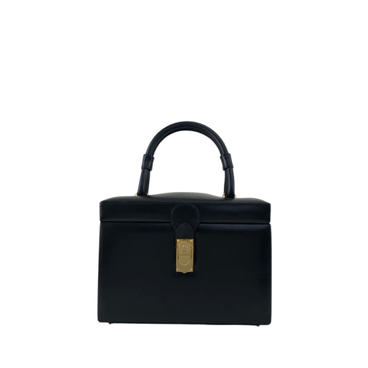 LOEWE Anagram Handbag Vanity bag Navy Vintage kwwgaf