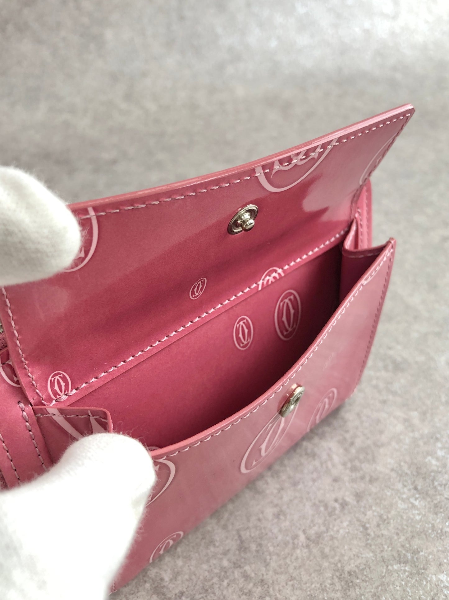 Cartier Folded Wallet Pink Vintage akkt2f
