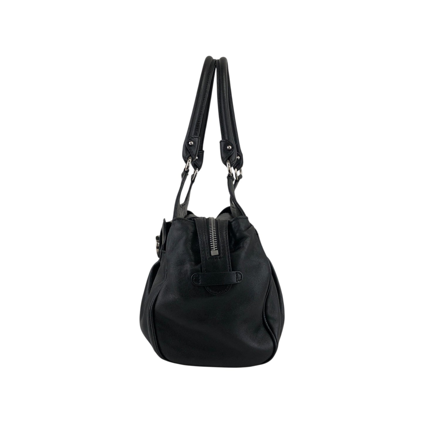 Salvatore Ferragamo Gancini Handbag Black Vintage ehywma