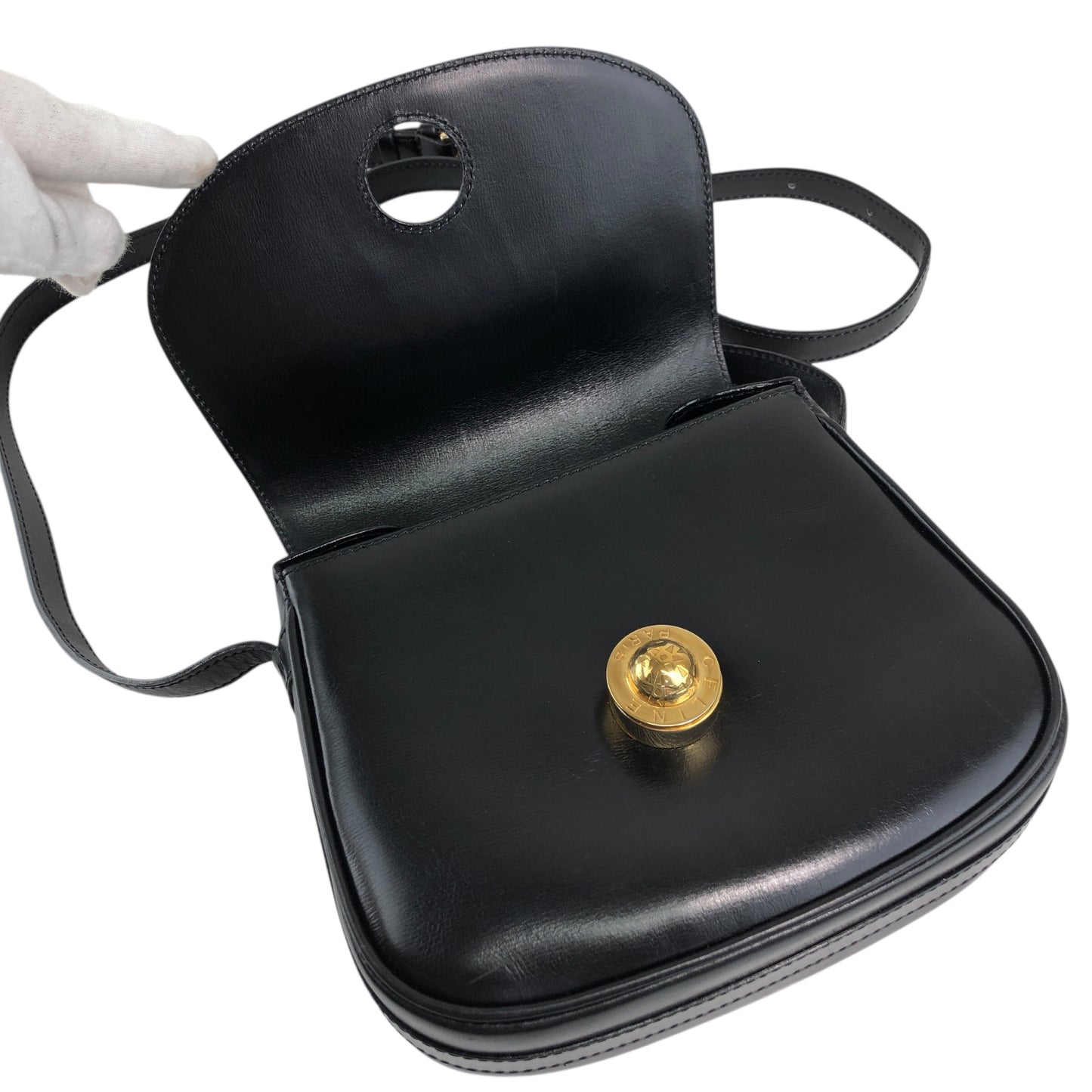 CELINE Starball Shoulder bag Black Vintage 7skrtb