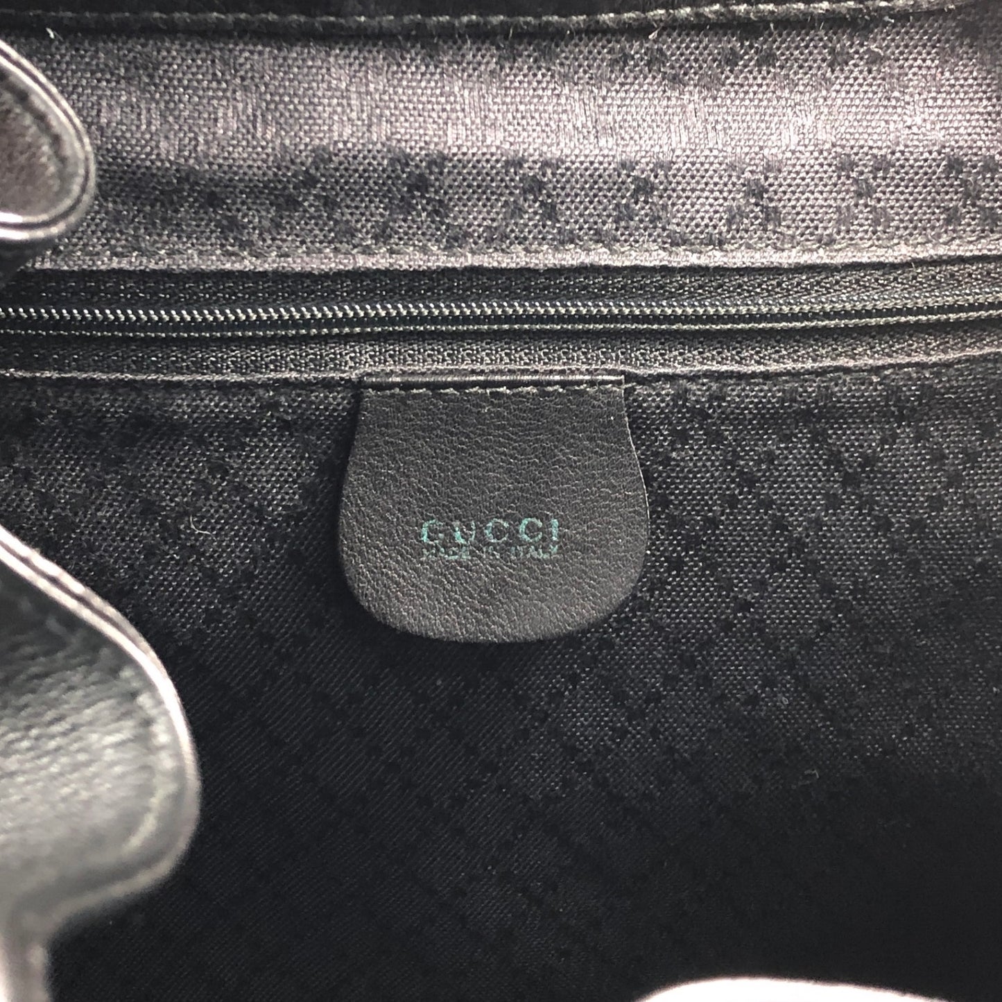 GUCCI Bamboo Double Pocket Backpack Black Vintage 5xx4xe