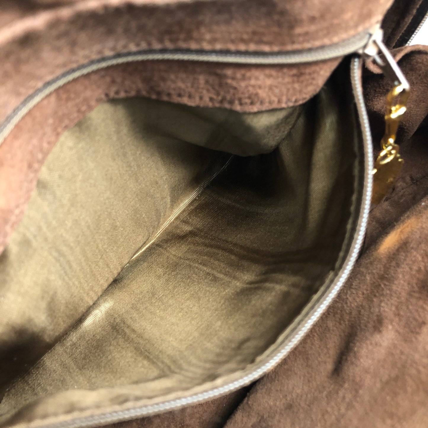 GUCCI Logo Embossed Handbag Boston bag Brown Vintage 7vibey