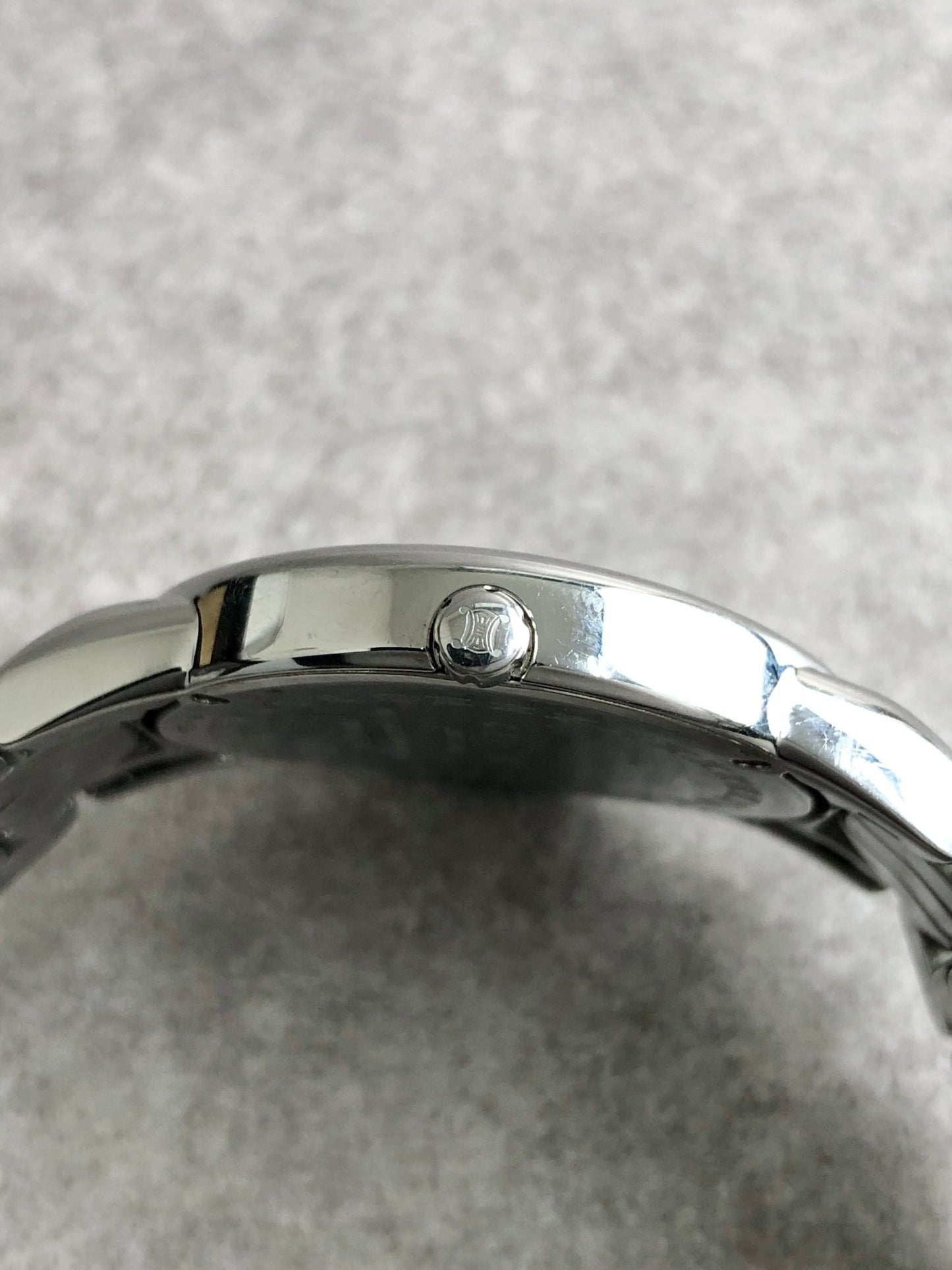 CELINE Blason Watch Silver Vintage kttdxr