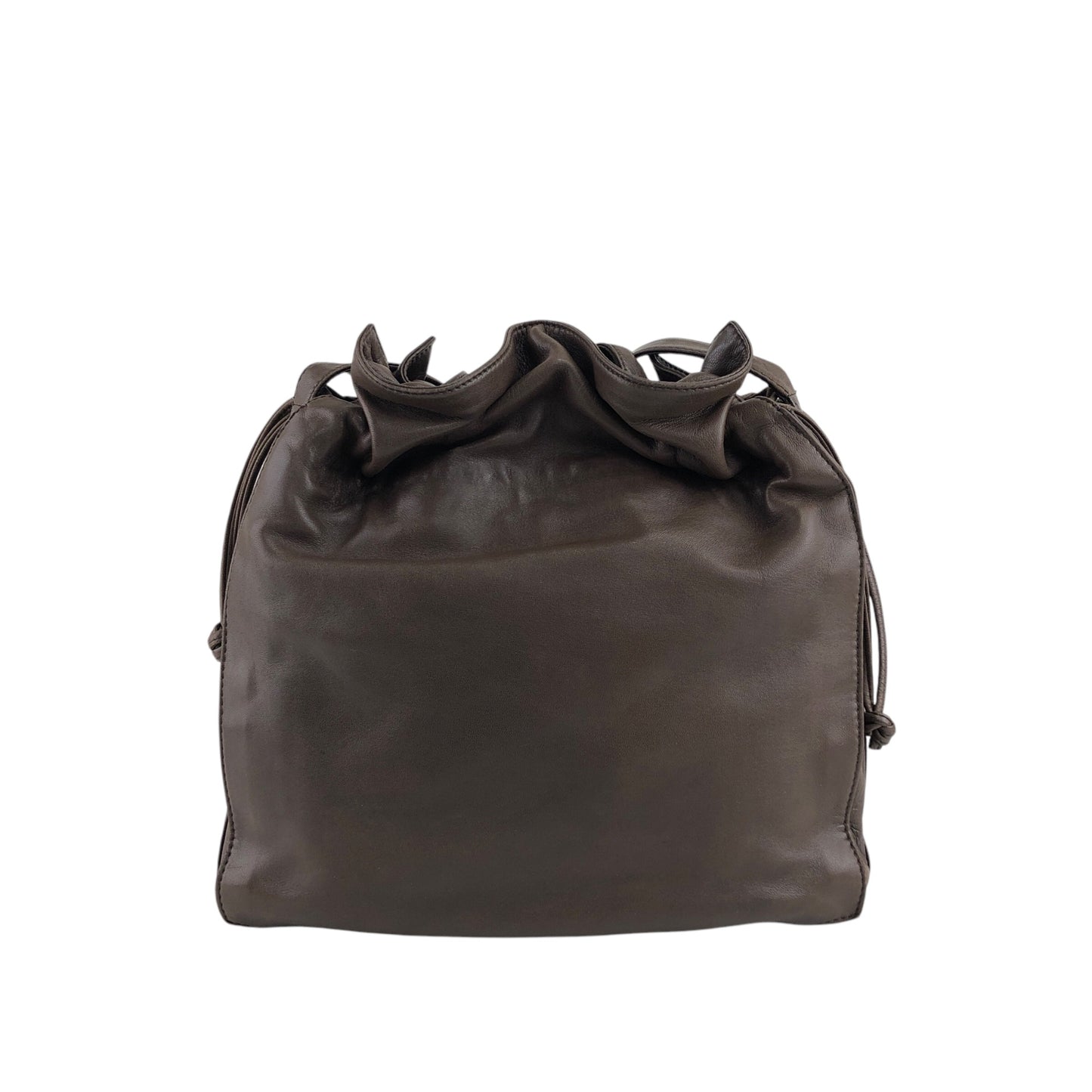 LOEWE Anagram Drawstring Shoulder bag Brown Vintage kki5m4