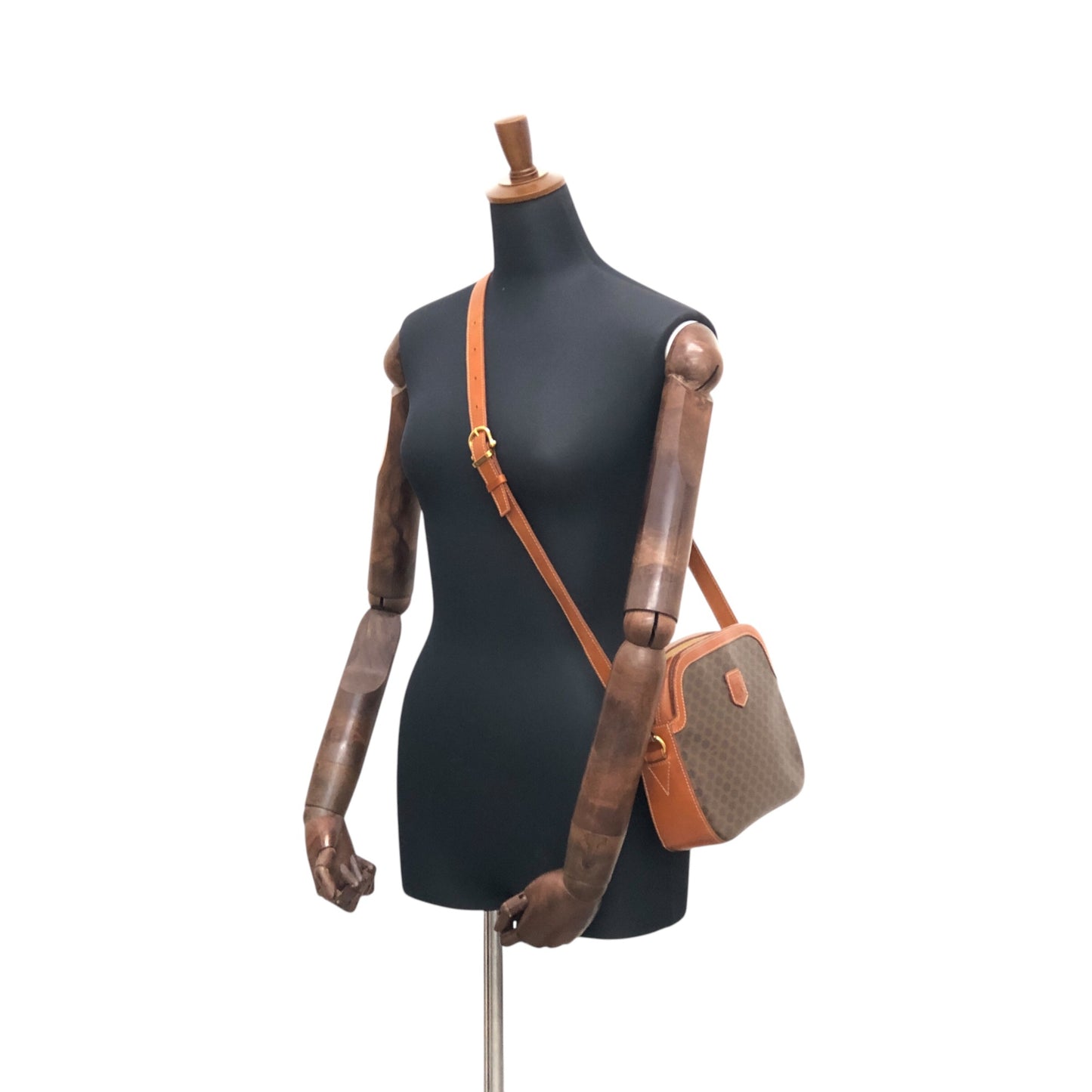CELINE Macadam Blason Shoulder bag Brown Vintage w3e78d