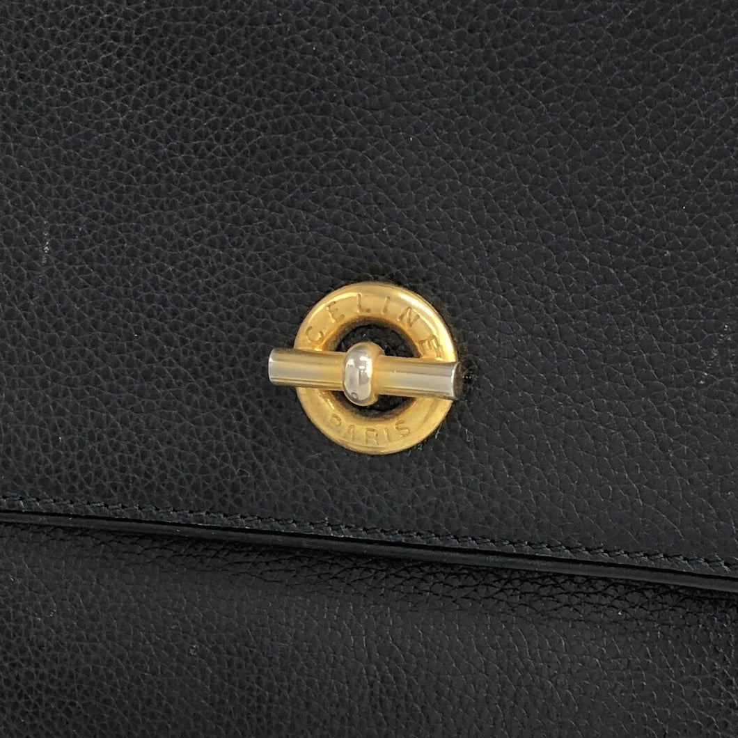 CELINE Toggle Clasp 雙向手提包 單肩包 黑色 復古 2cbtpb