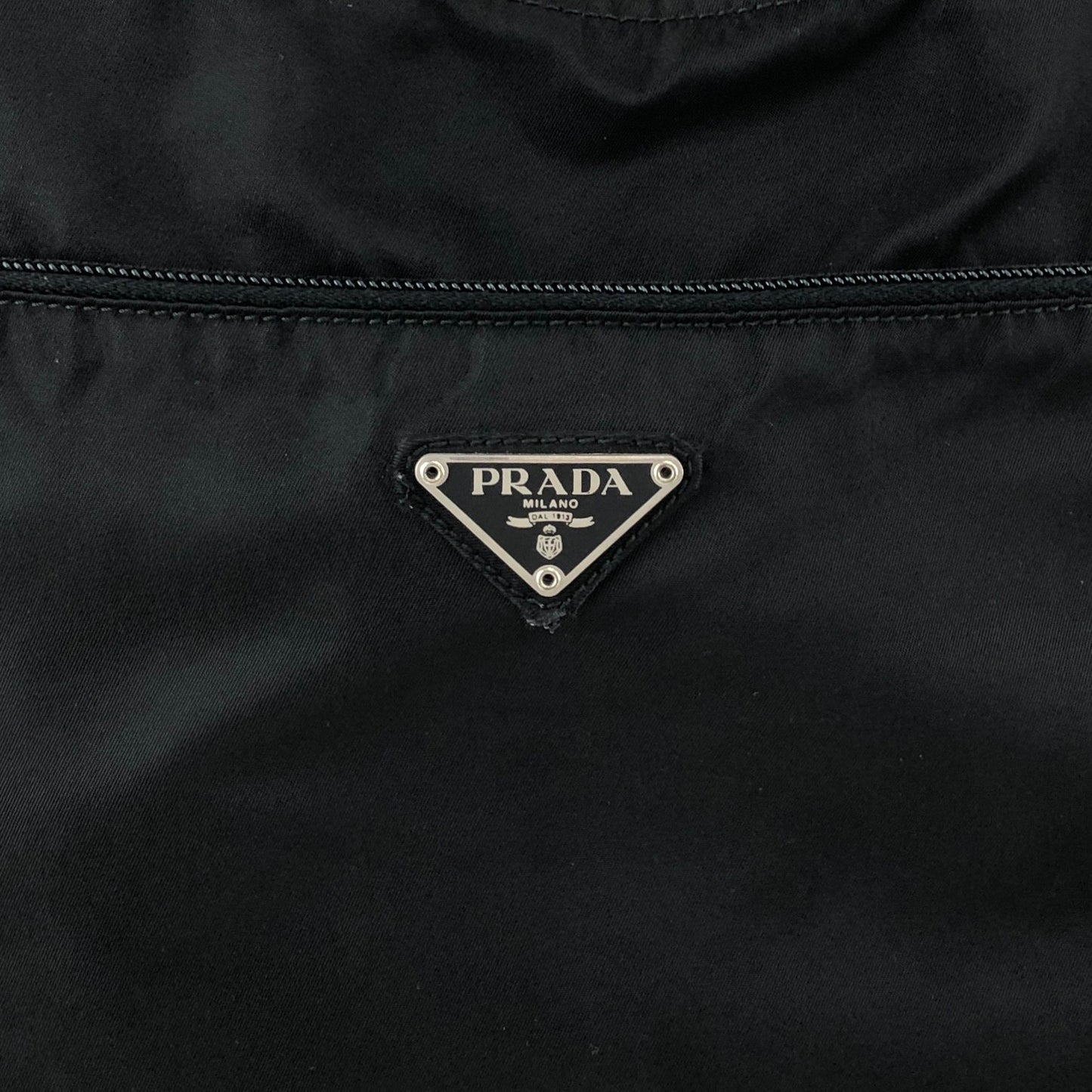 PRADA Tessuto Triangle Logo Totebag Black Vintage t7z4fj