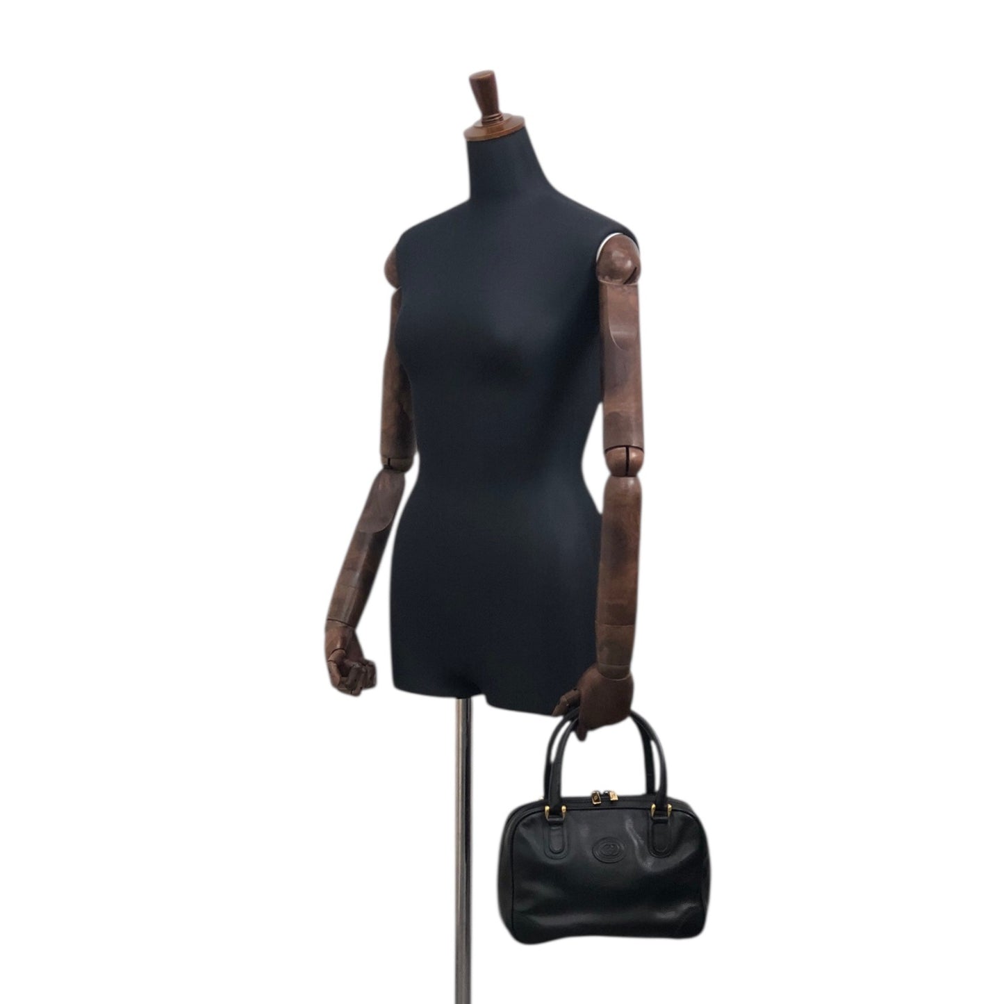GUCCI Interlocking Handbag Black Vintage jkfsmf