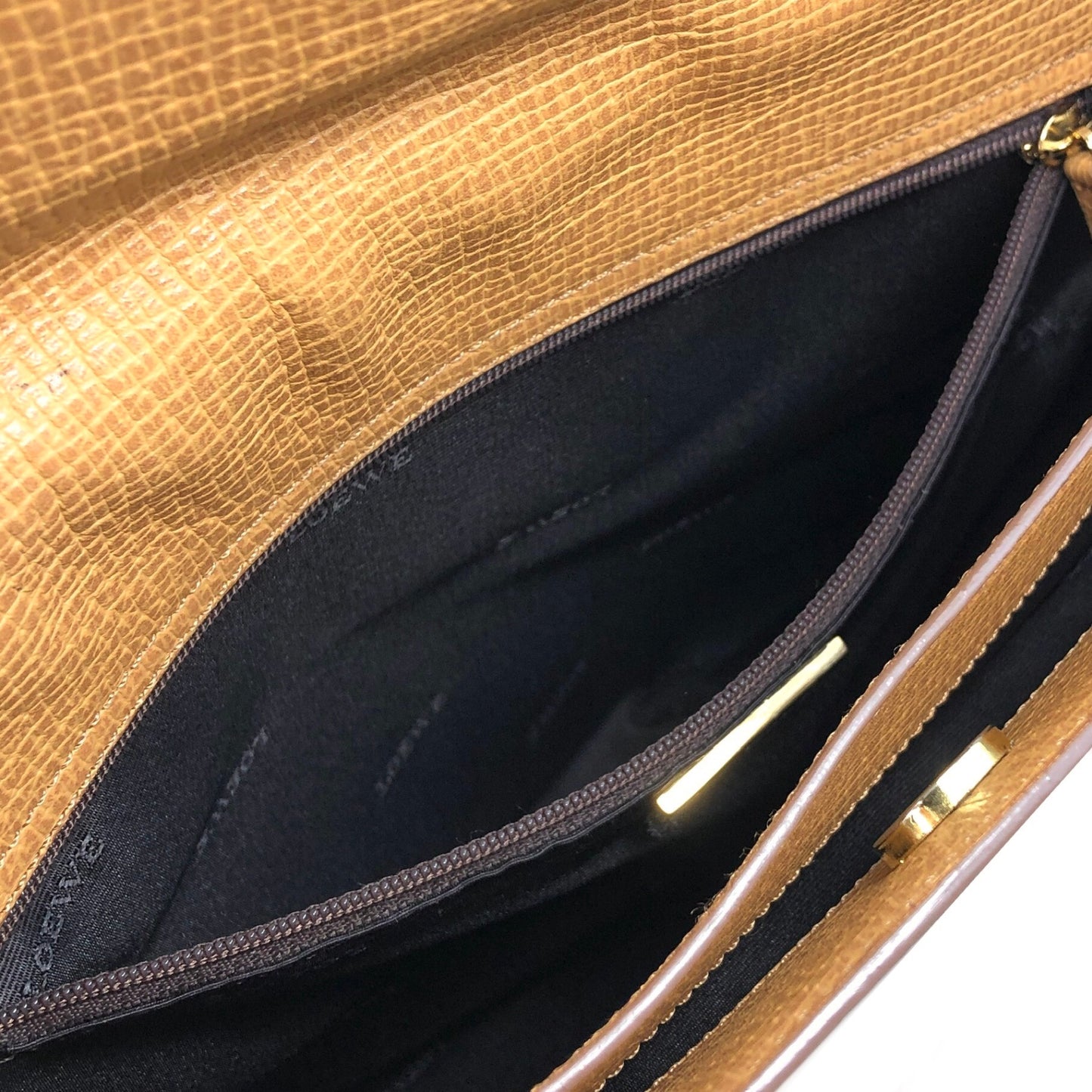 LOEWE Logo Embossed Handbag Camel Vintage smfwpe