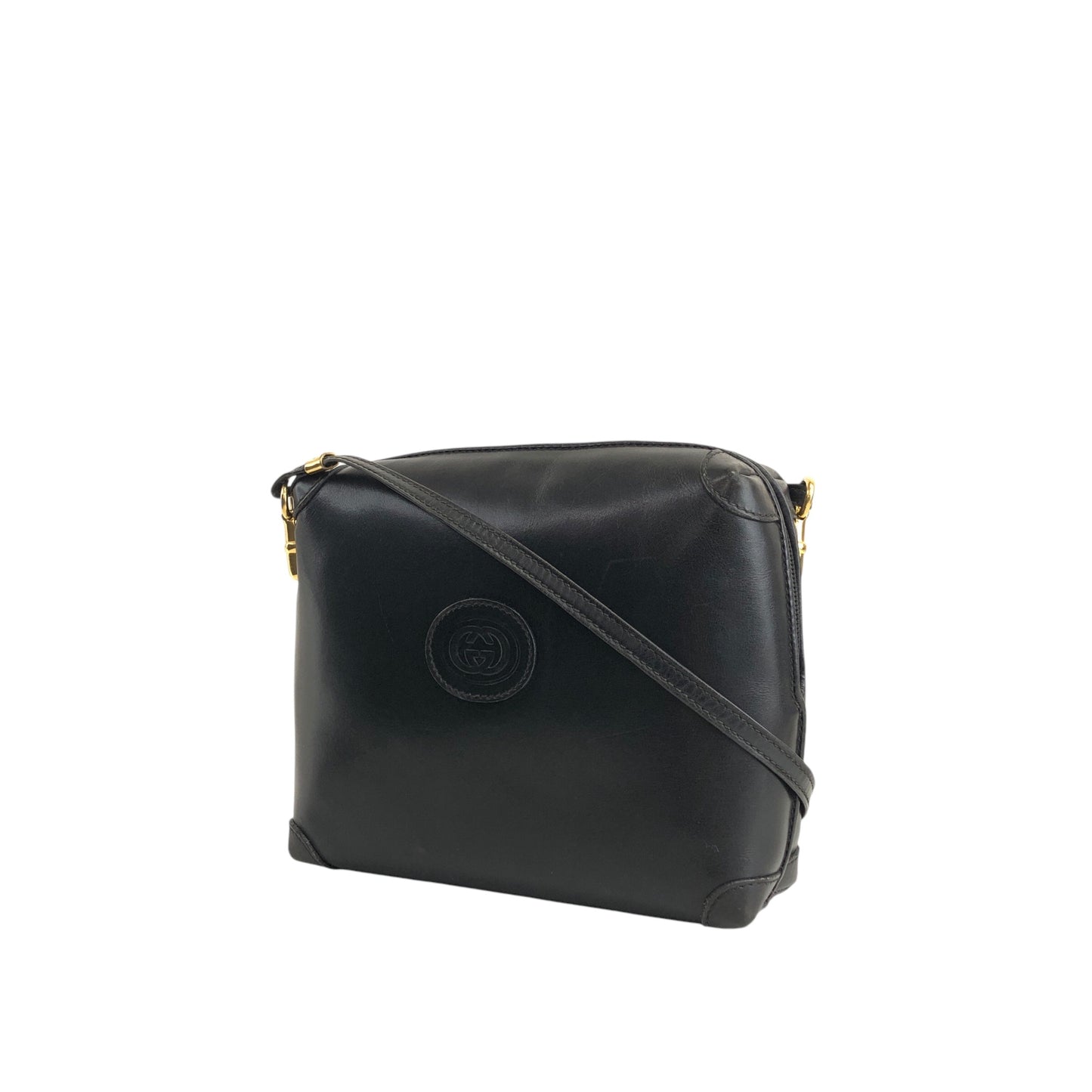 GUCCI GG Logo Shoulder bag Black Vintage jga7iz