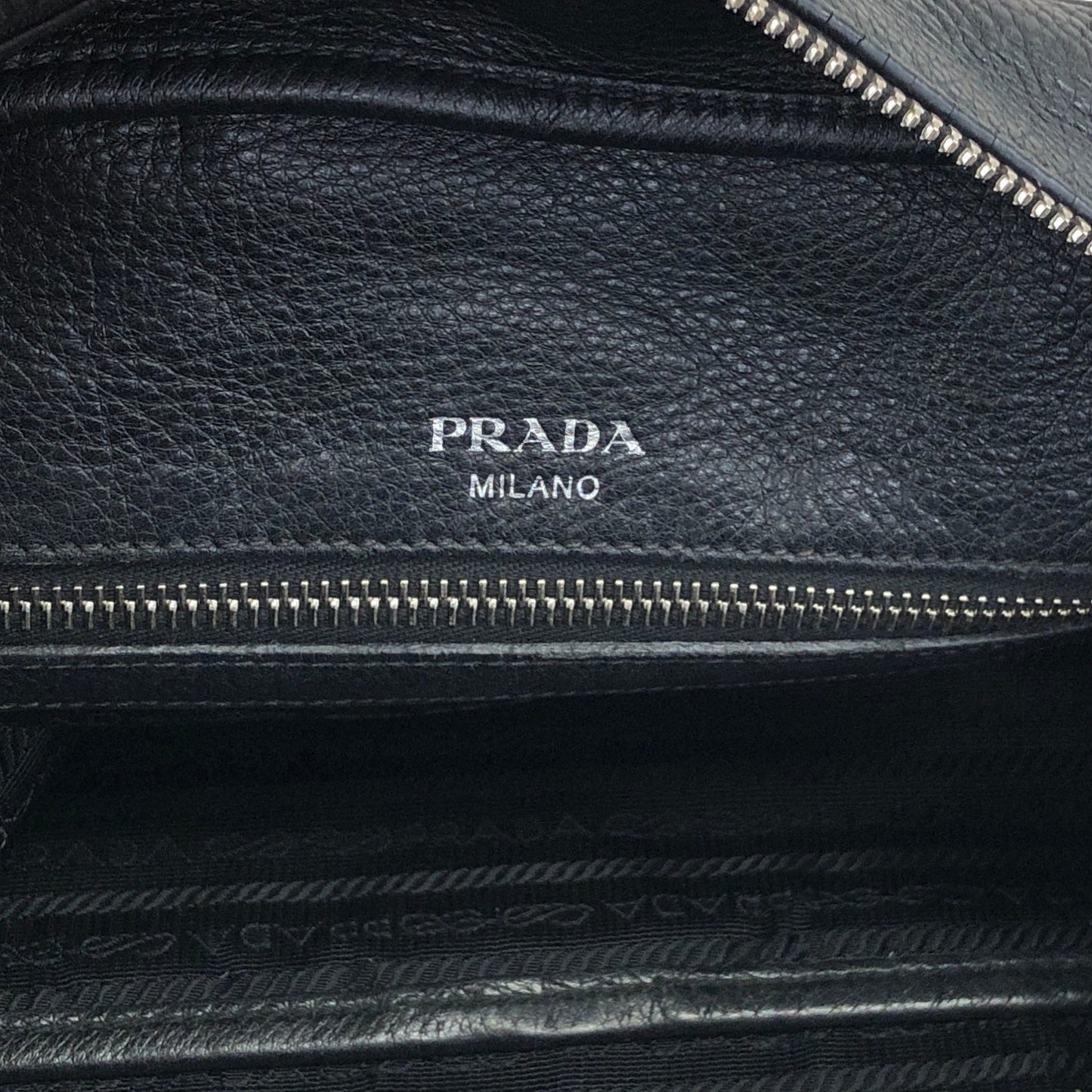 PRADA Logo Two-way Boston bag Shoulder bag Black Vintage sgghkm