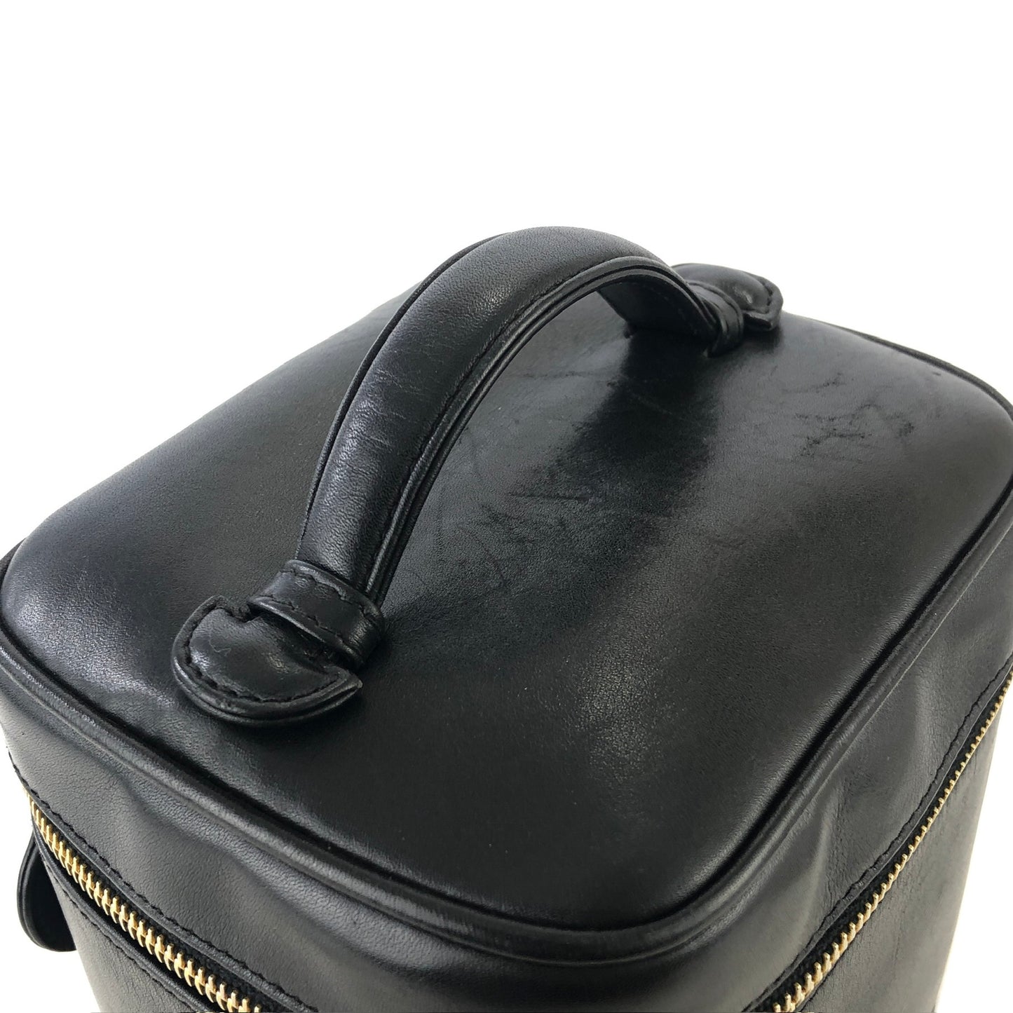 CHANEL Bicolore Lambskin Small Handbag Vanity bag Vintage v3uefp