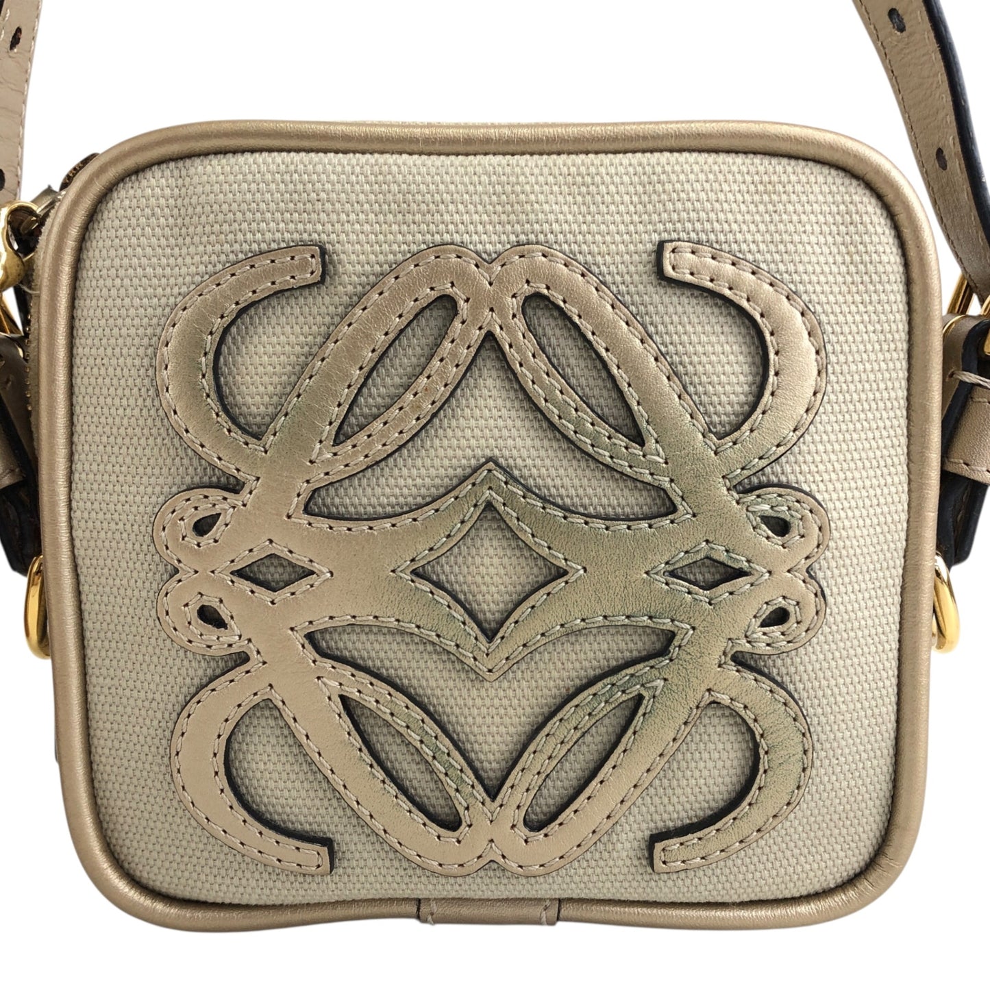 LOEWE Anagram Small Shoulder bag Beige Vintage meahck