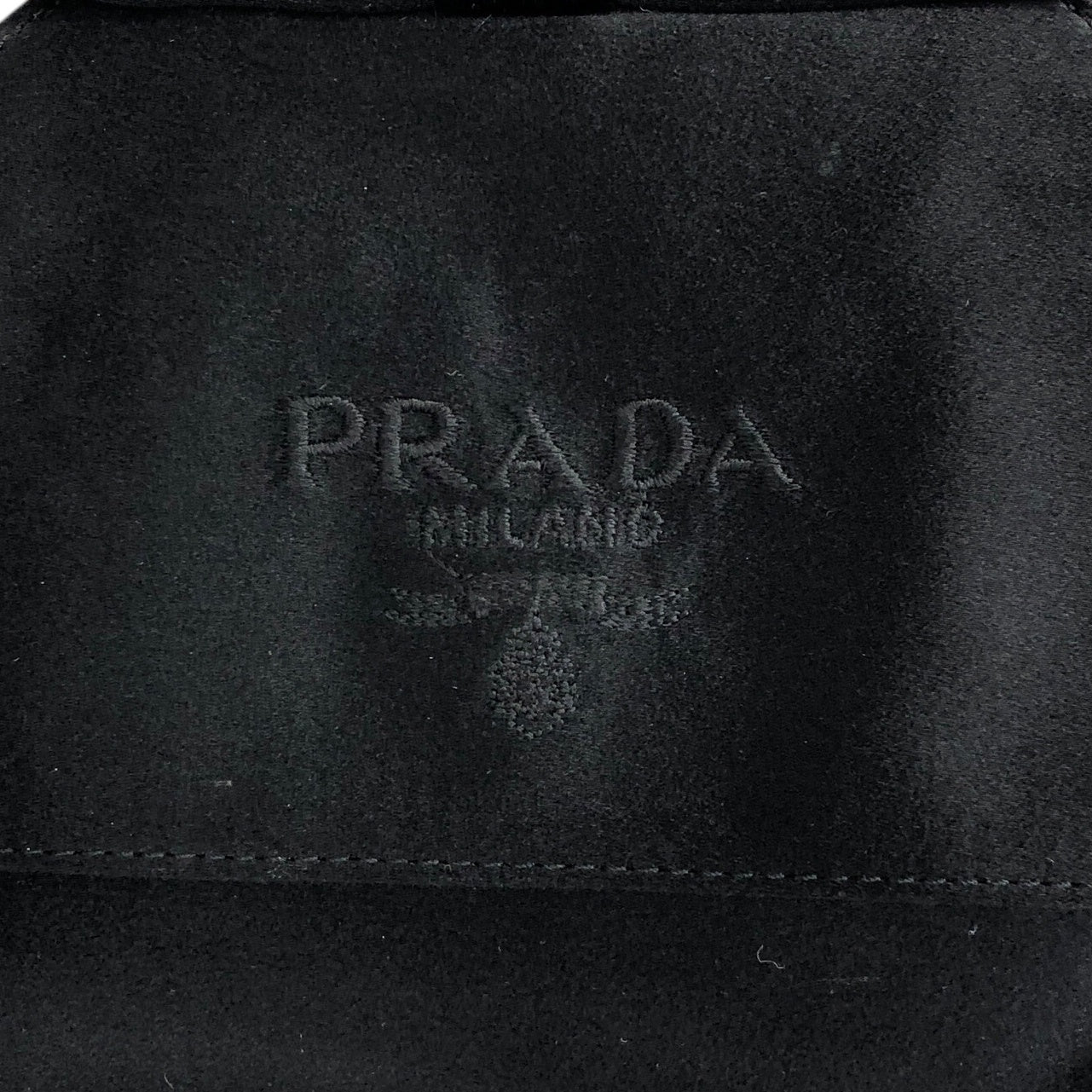 PRADA 標誌小號手提包黑色復古 rw7ck2
