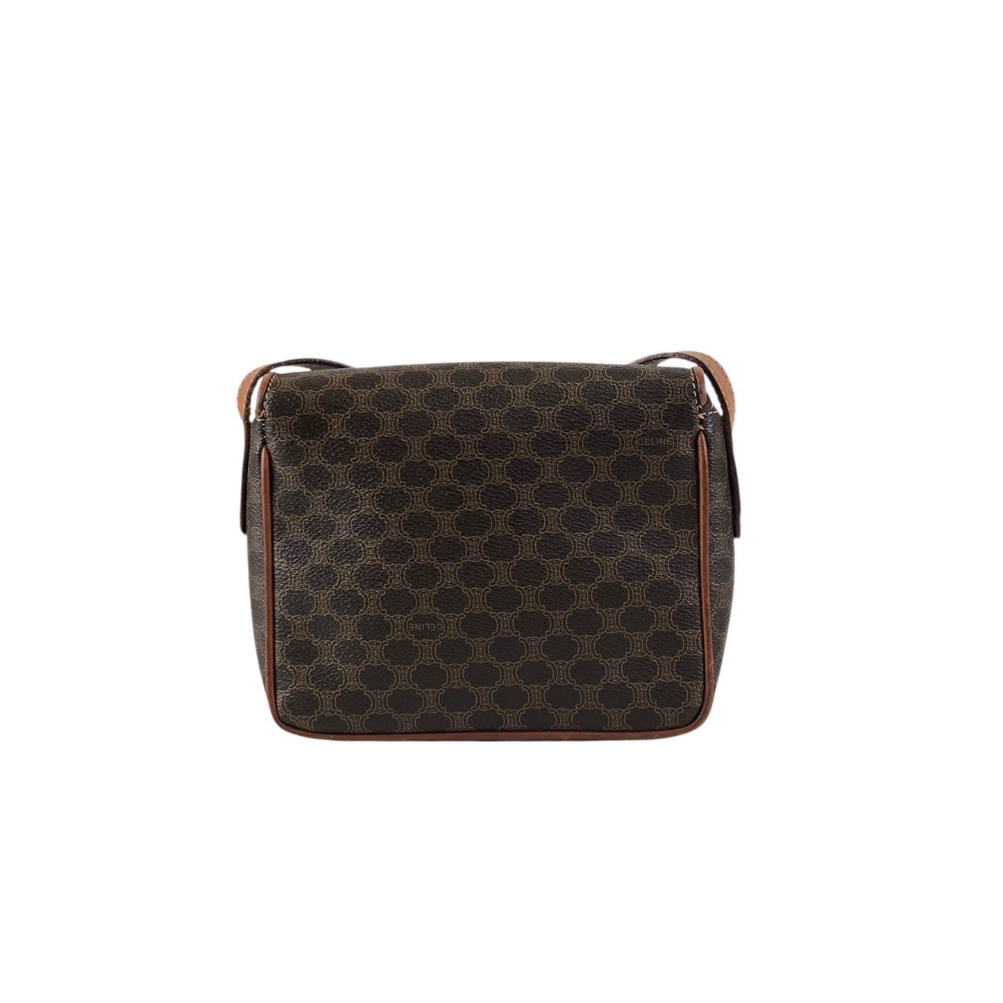 CELINE Macadam Blason Shoulder bag Brown Vintage y3mg84