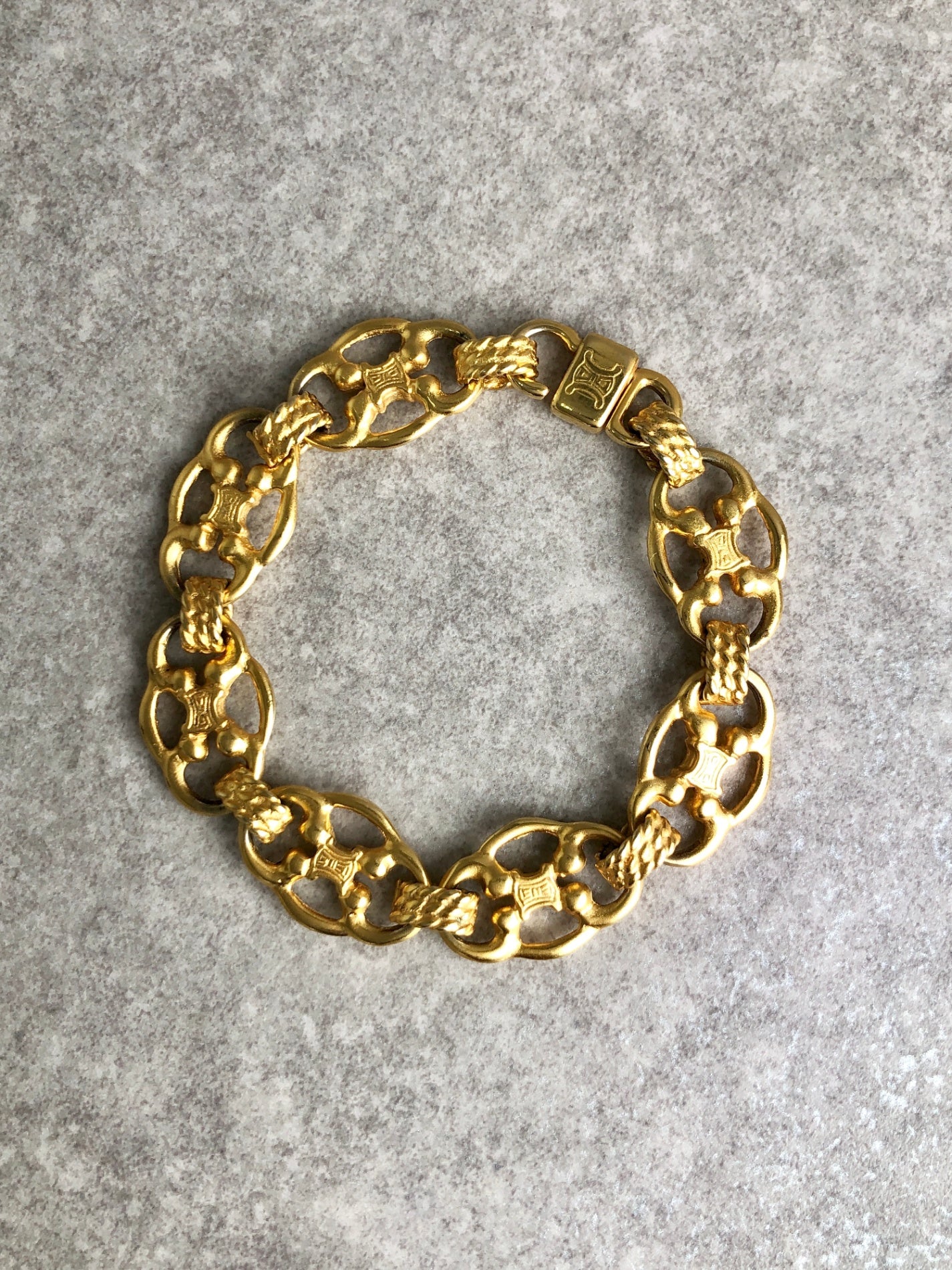 CELINE Blason 手鍊 金色復古 zp5bm5