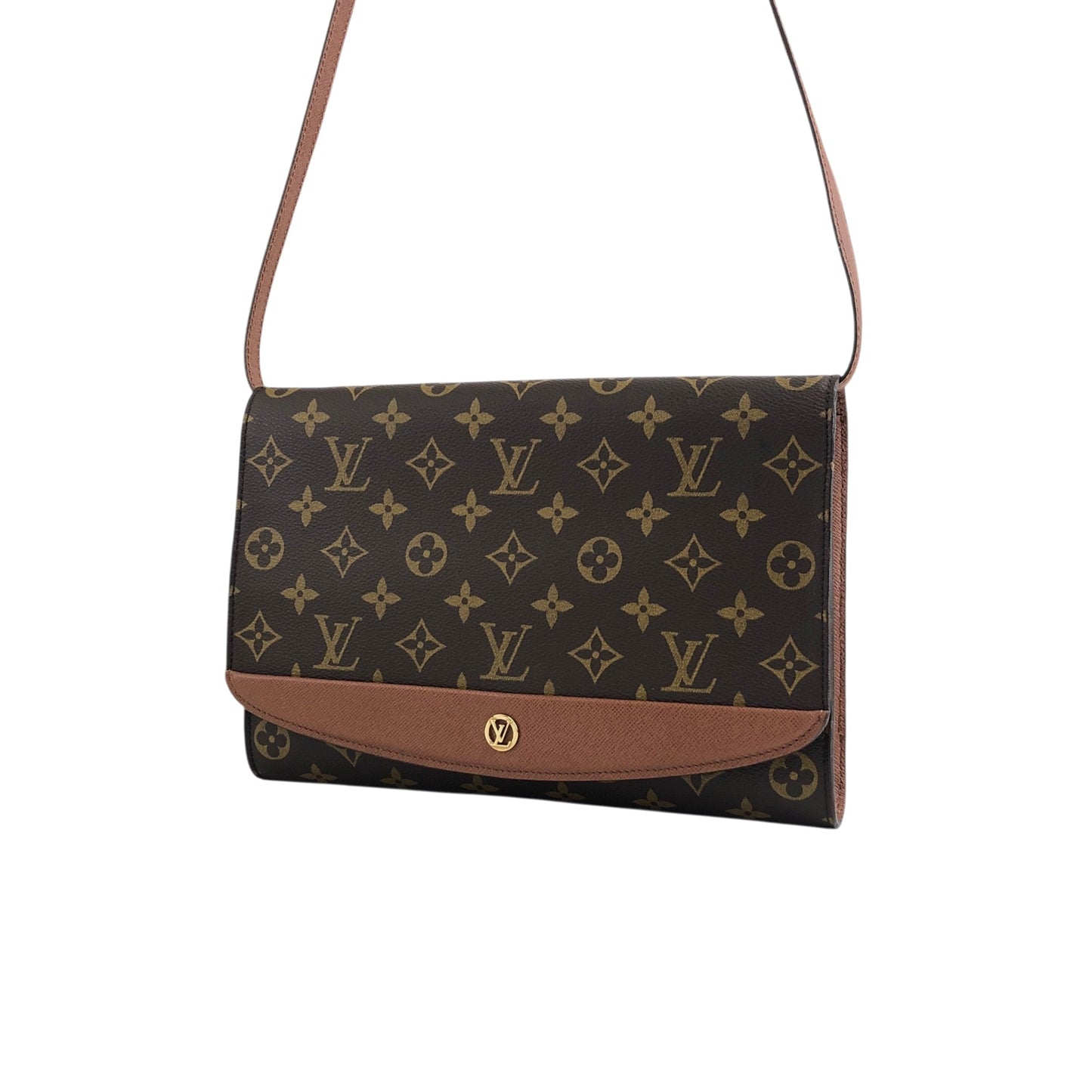 LOUIS VUITTON Monogram Shoulder bag Brown M51797 Vintage djkecm
