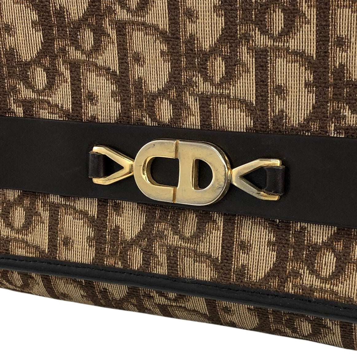 Christian Dior Trotter Chain 單肩包 棕色 復古 mdfdd4