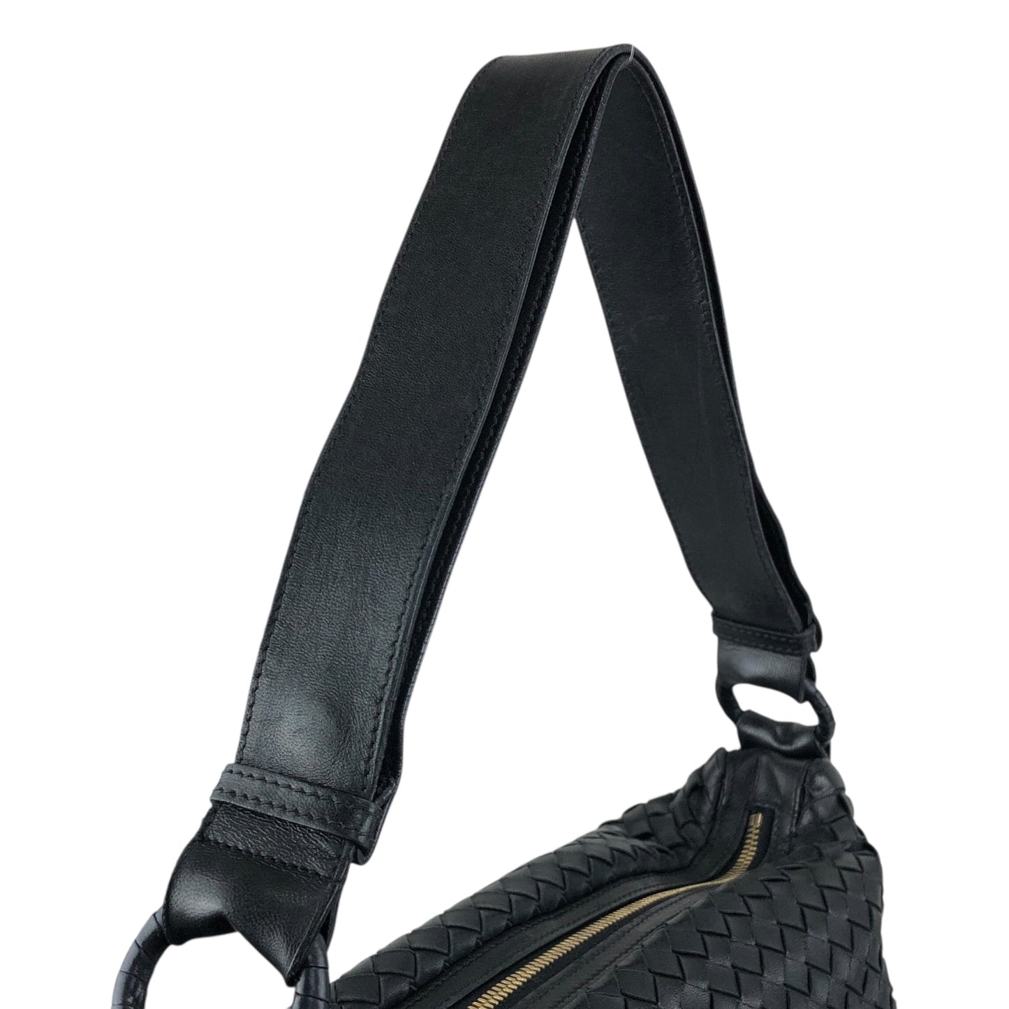 Bottega Veneta Intrecciato Shoulder bag Black Vintage w3k2a2