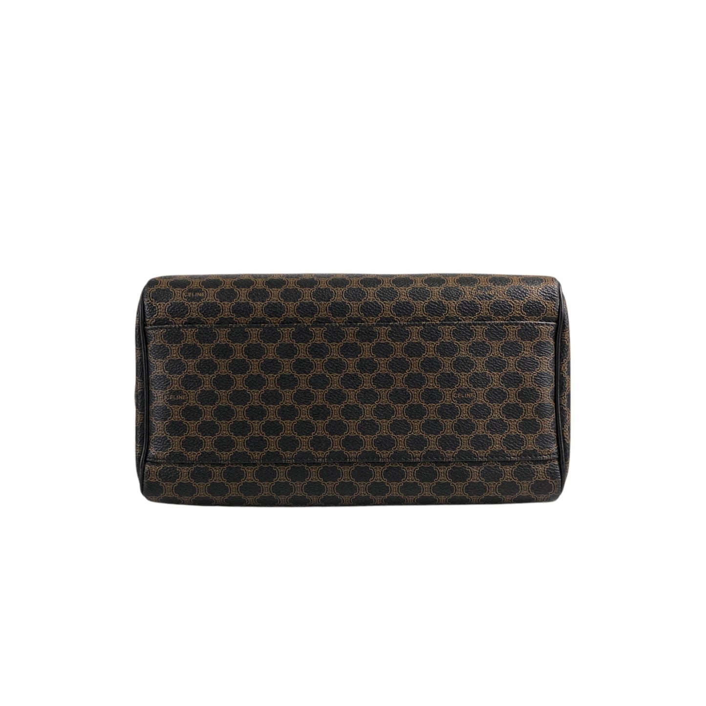 CELINE Macadam Blason Two-way Small Boston bag Shoulder bag Black Vintage wuxab4