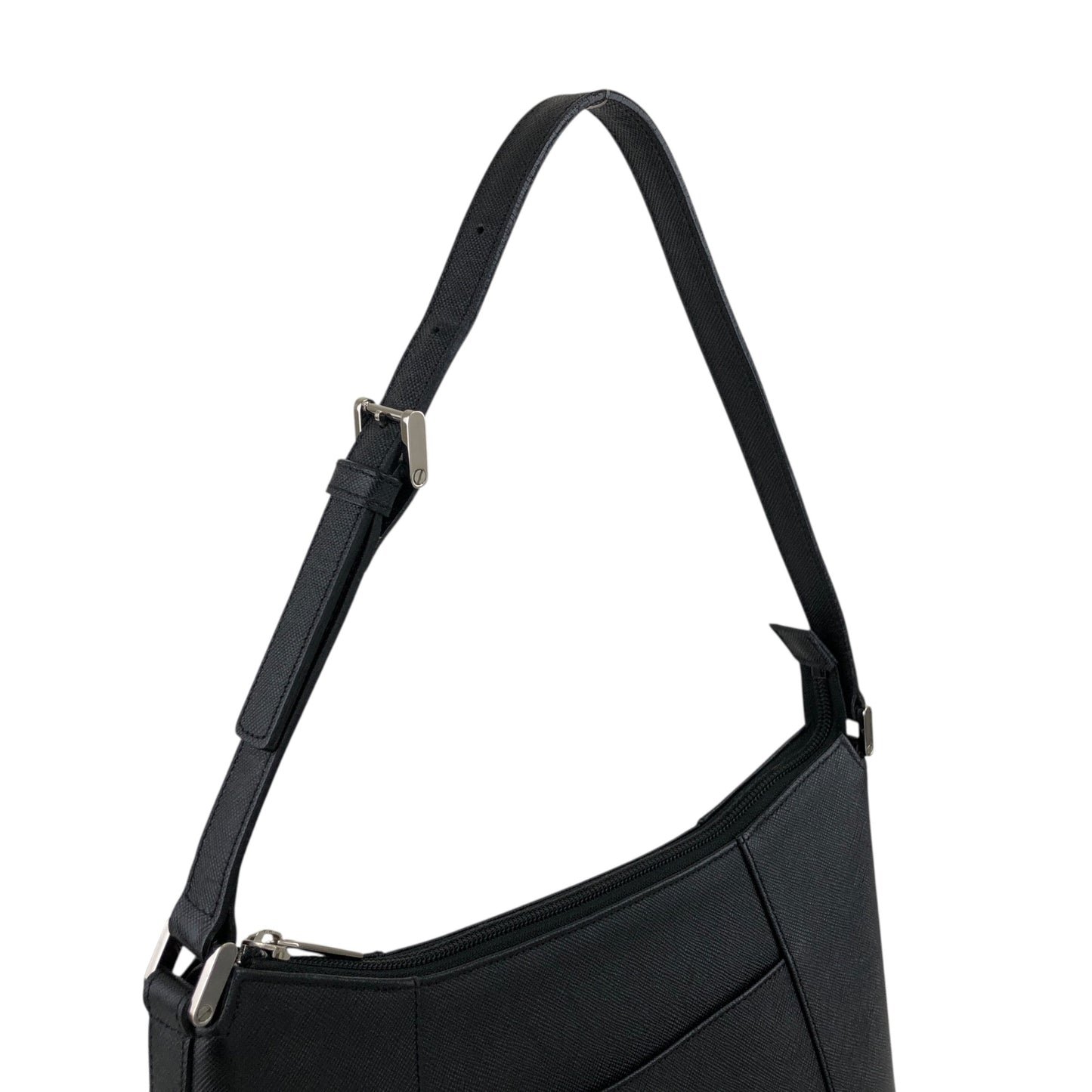 BURBERRY Logo Shoulder bag Black Vintage ph73yp