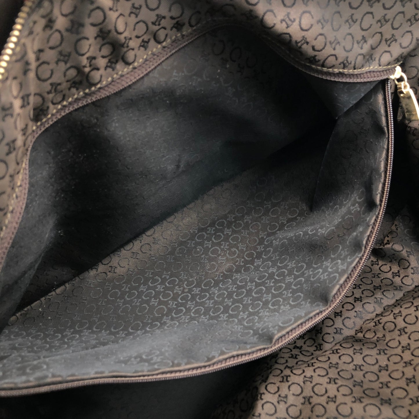 CELINE Macadam Handbag Boston bag Brown Vintage 7kve88