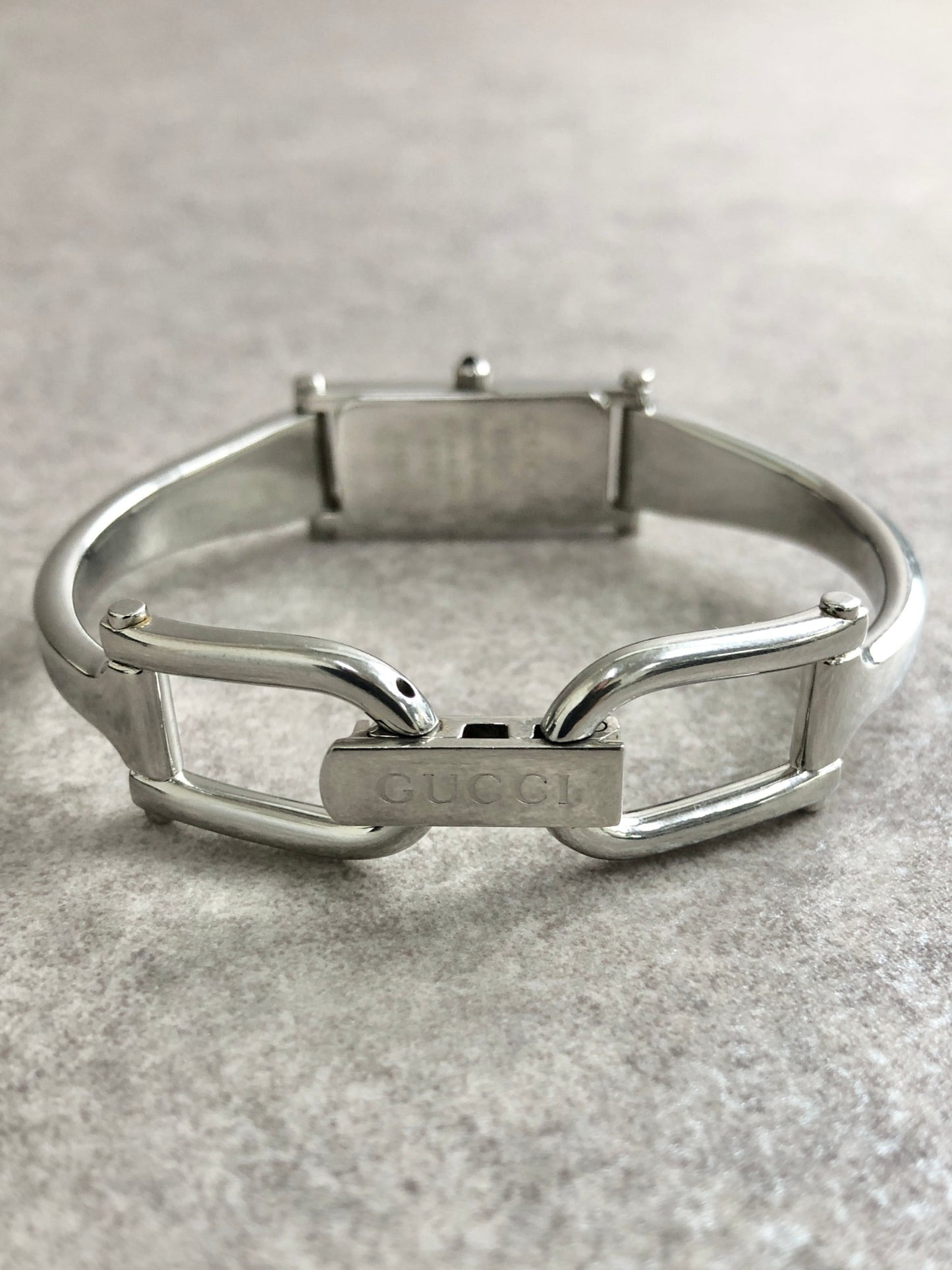 GUCCI Quartz Watch Silver 1500L Vintage mee865