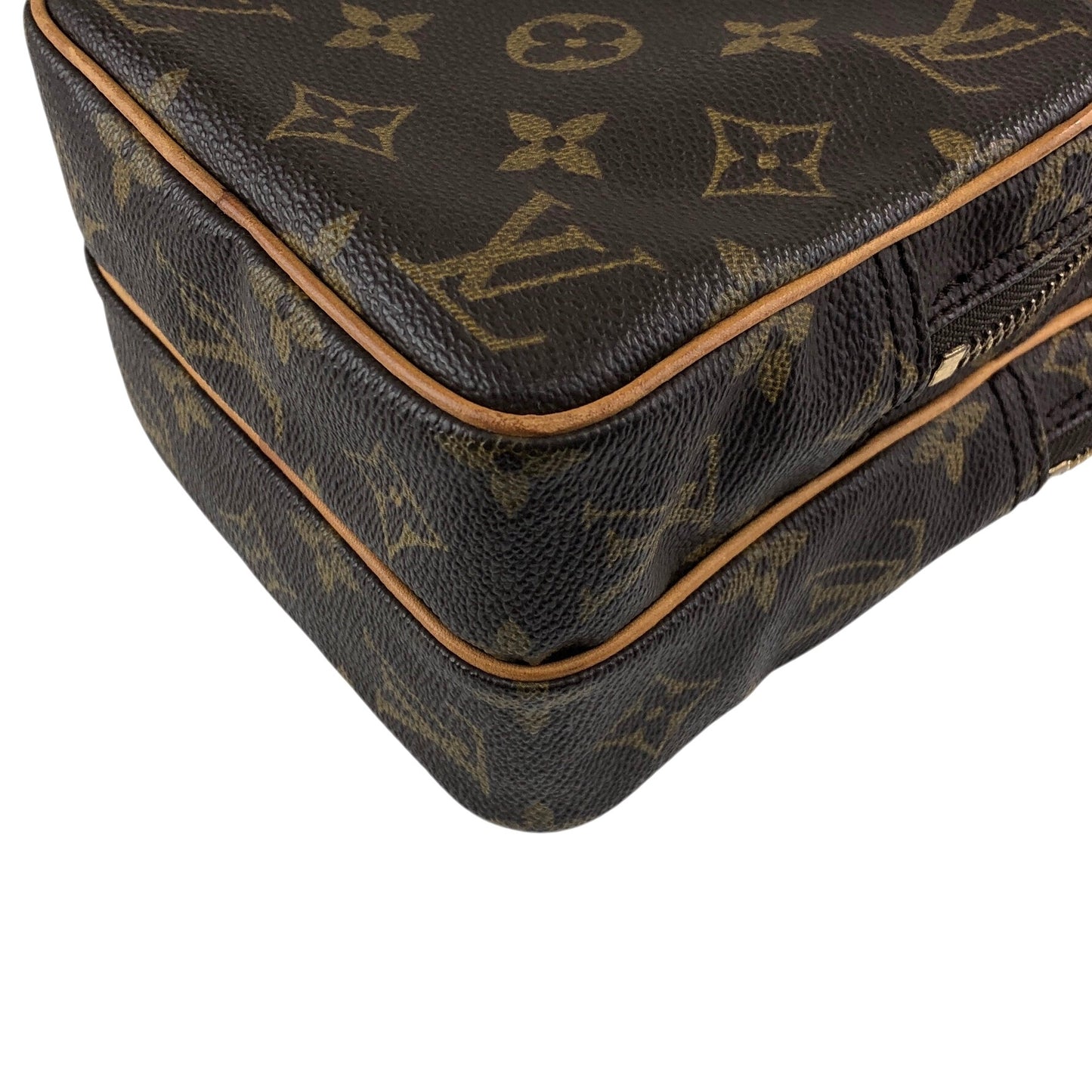 LOUIS VUITTON Monogram Shoulder bag Brown Vintage py7ktt