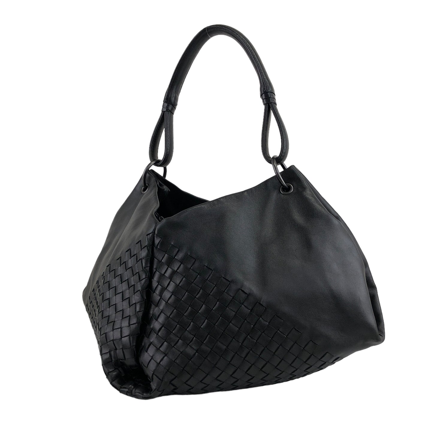 Bottega Veneta Intrecciato 單肩包 黑色 復古 68c8ji