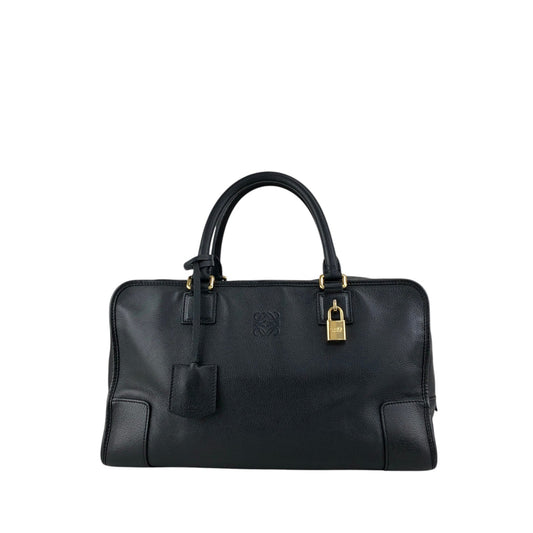 LOEWE Amazona Anagram Small Boston bag Handbag Black Vintage 8itnhz