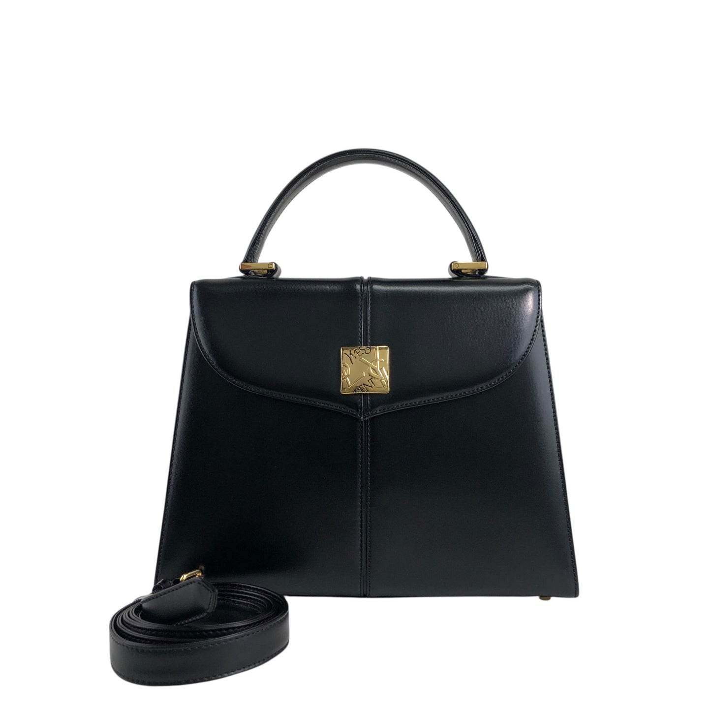 Yves Saint Laurent YSL 標誌雙向手袋單肩包黑色復古 sd7ybz